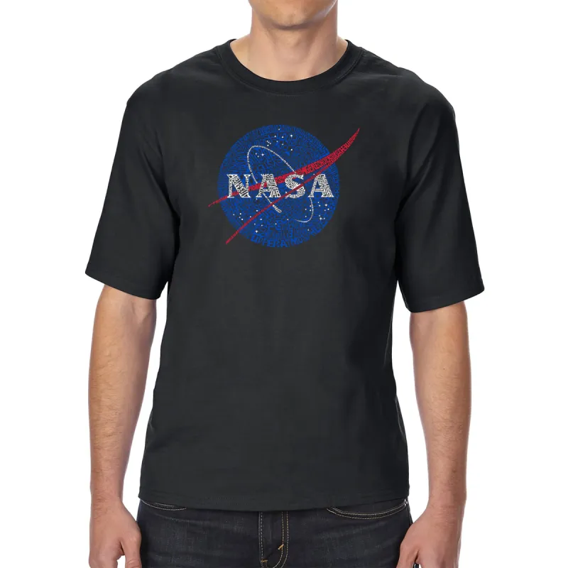 NASA's Most Notable Missions - Men's Tall Word Art T-Shirt sold by LA Pop Art