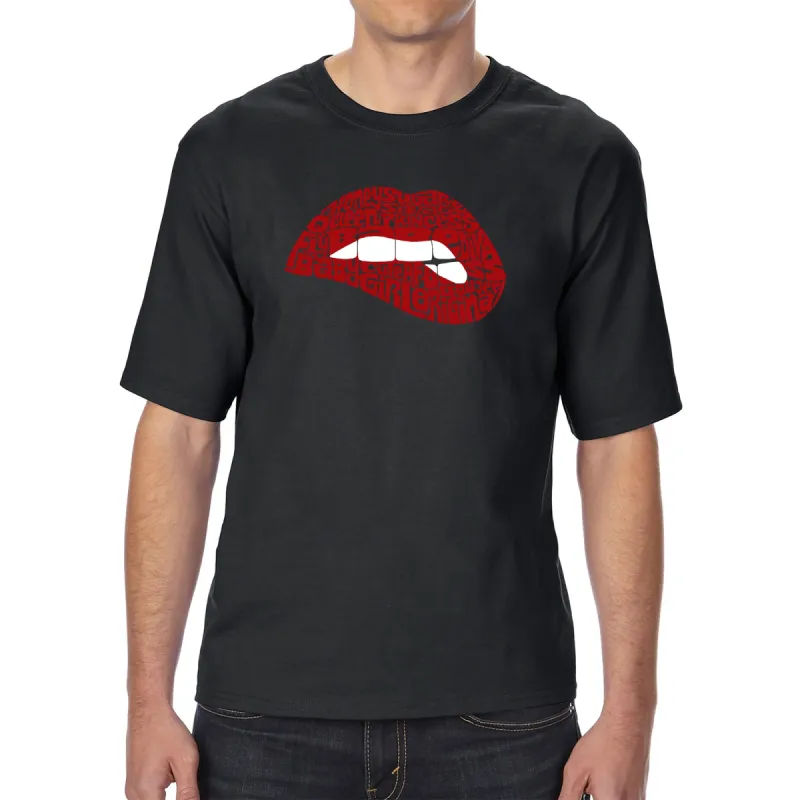 Savage Lips - Men's Tall Word Art T-Shirt sold by LA Pop Art
