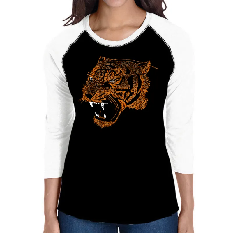Beast Mode - Women's Raglan Baseball Word Art T-Shirt sold by LA Pop Art