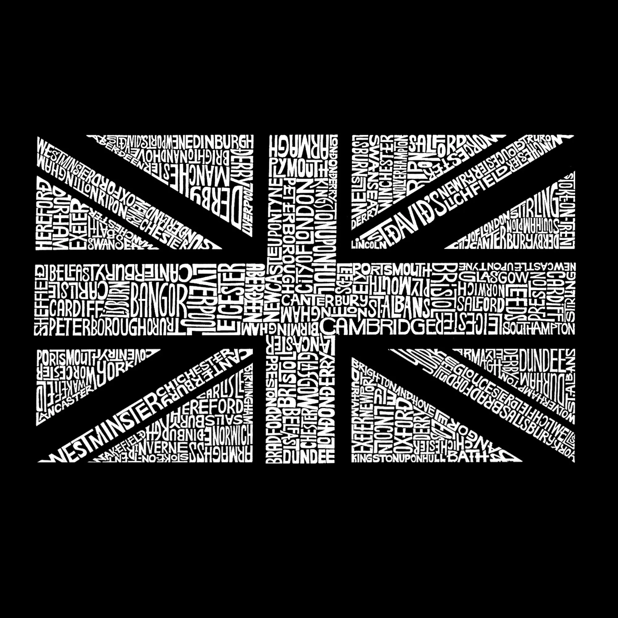 UNION JACK - Women's Word Art Long Sleeve T-Shirt sold by LA Pop Art product image thumbnail 2