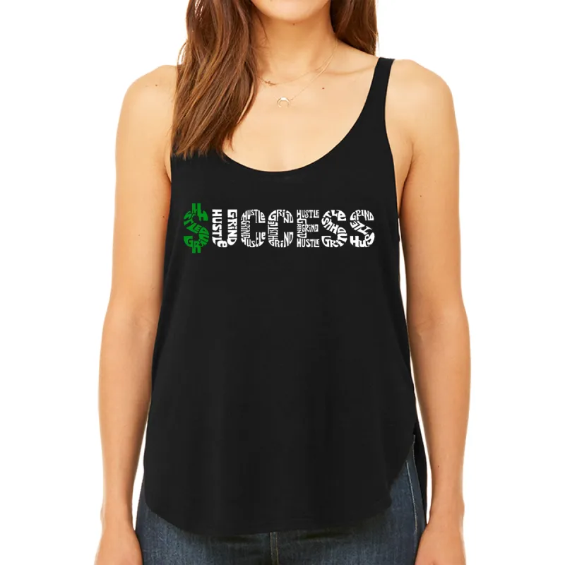 Success - Women's Premium Word Art Flowy Tank Top sold by LA Pop Art