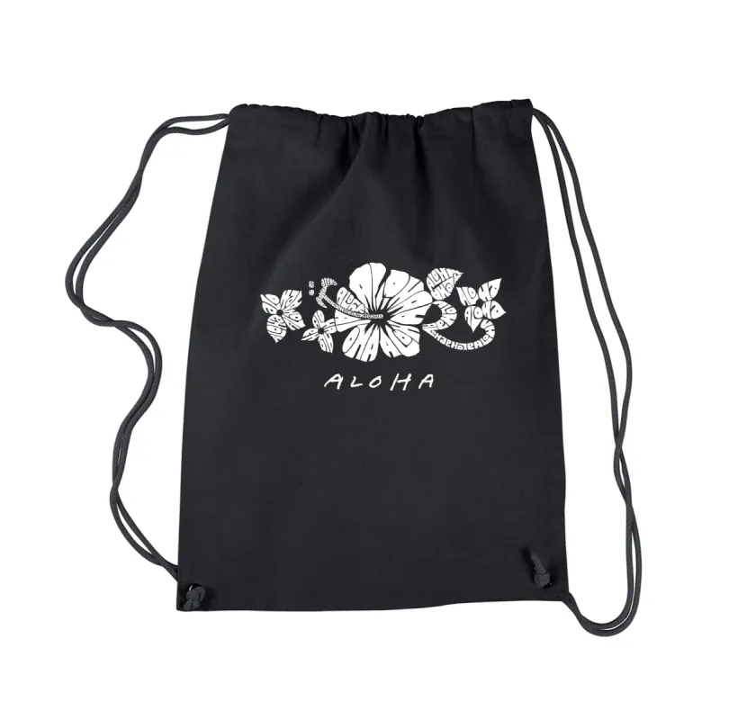 ALOHA - Drawstring Backpack sold by LA Pop Art