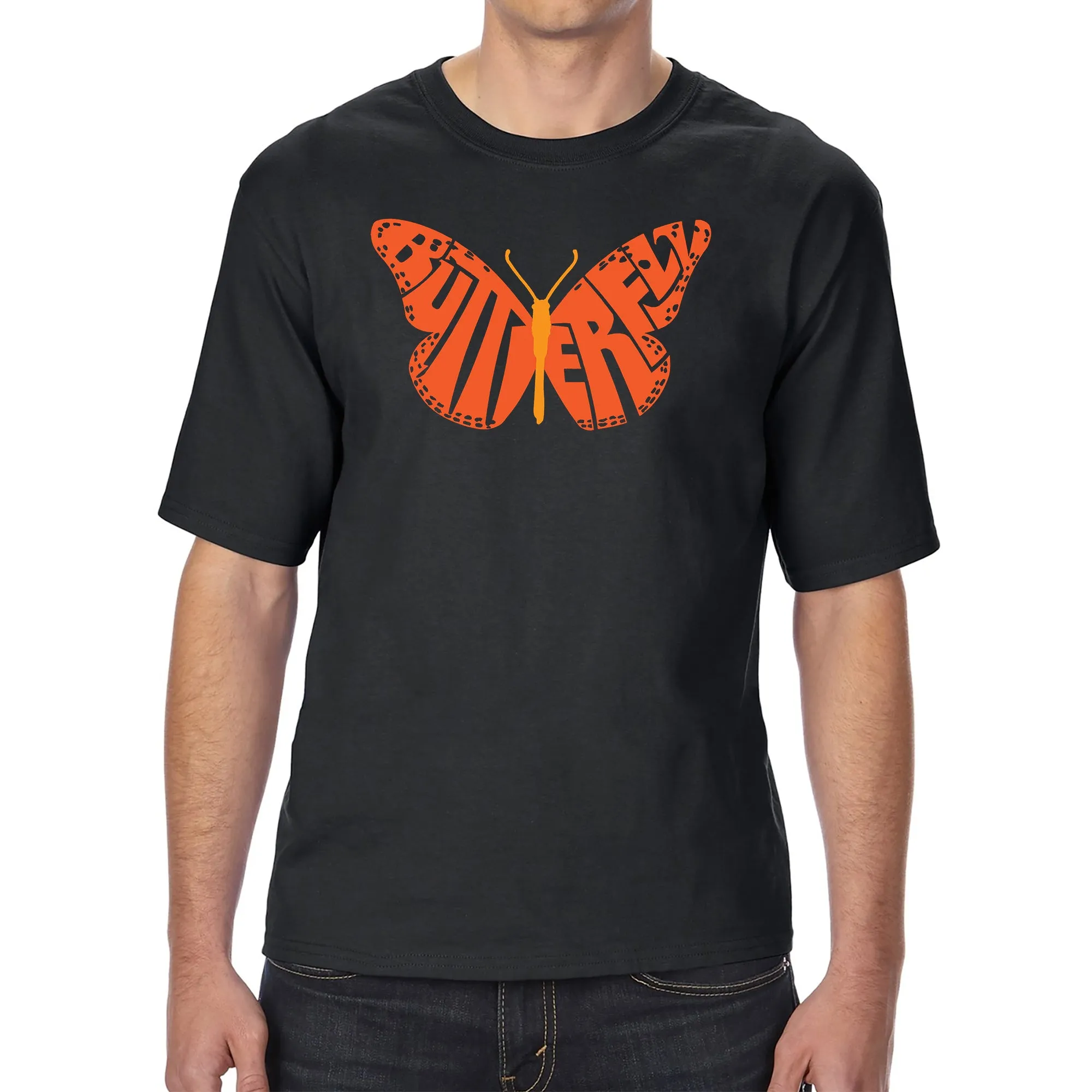 Butterfly - Men's Tall and Long Word Art T-Shirt sold by LA Pop Art