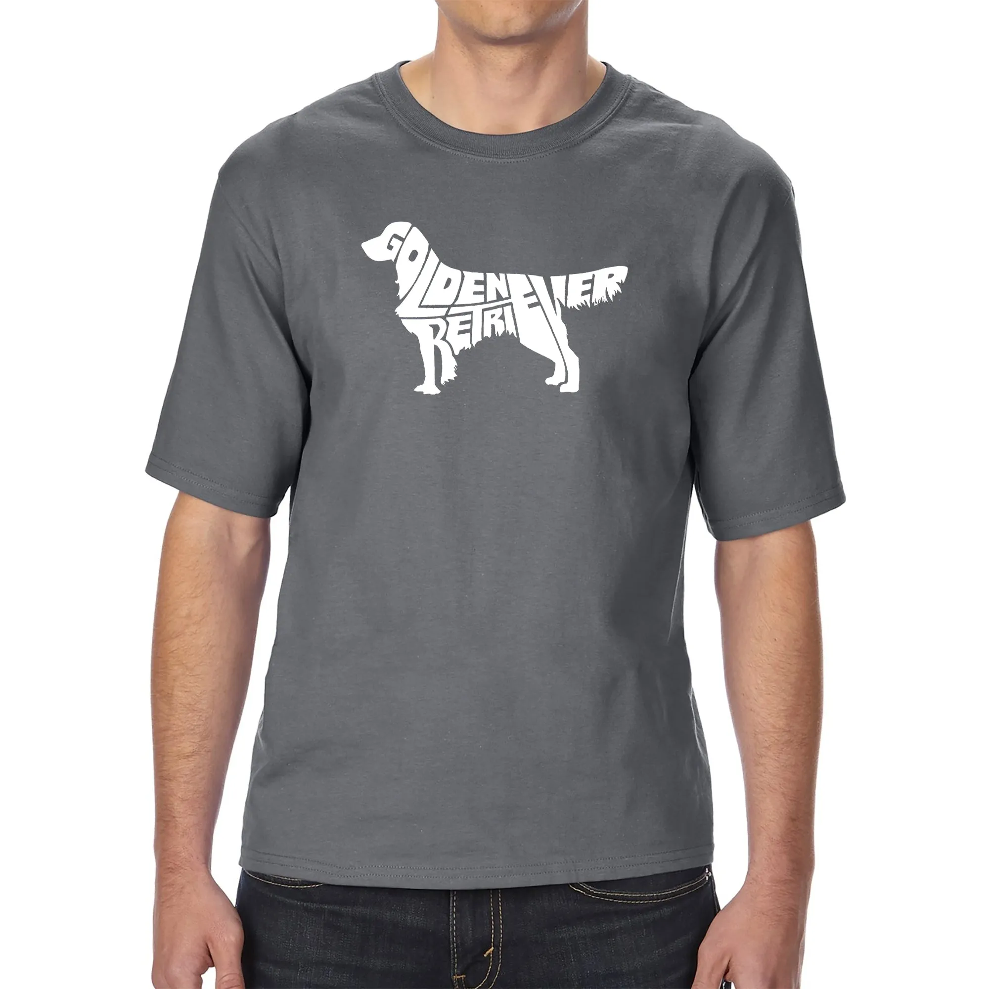 Golden Retreiver - Men's Tall Word Art T-Shirt sold by LA Pop Art product image thumbnail 4