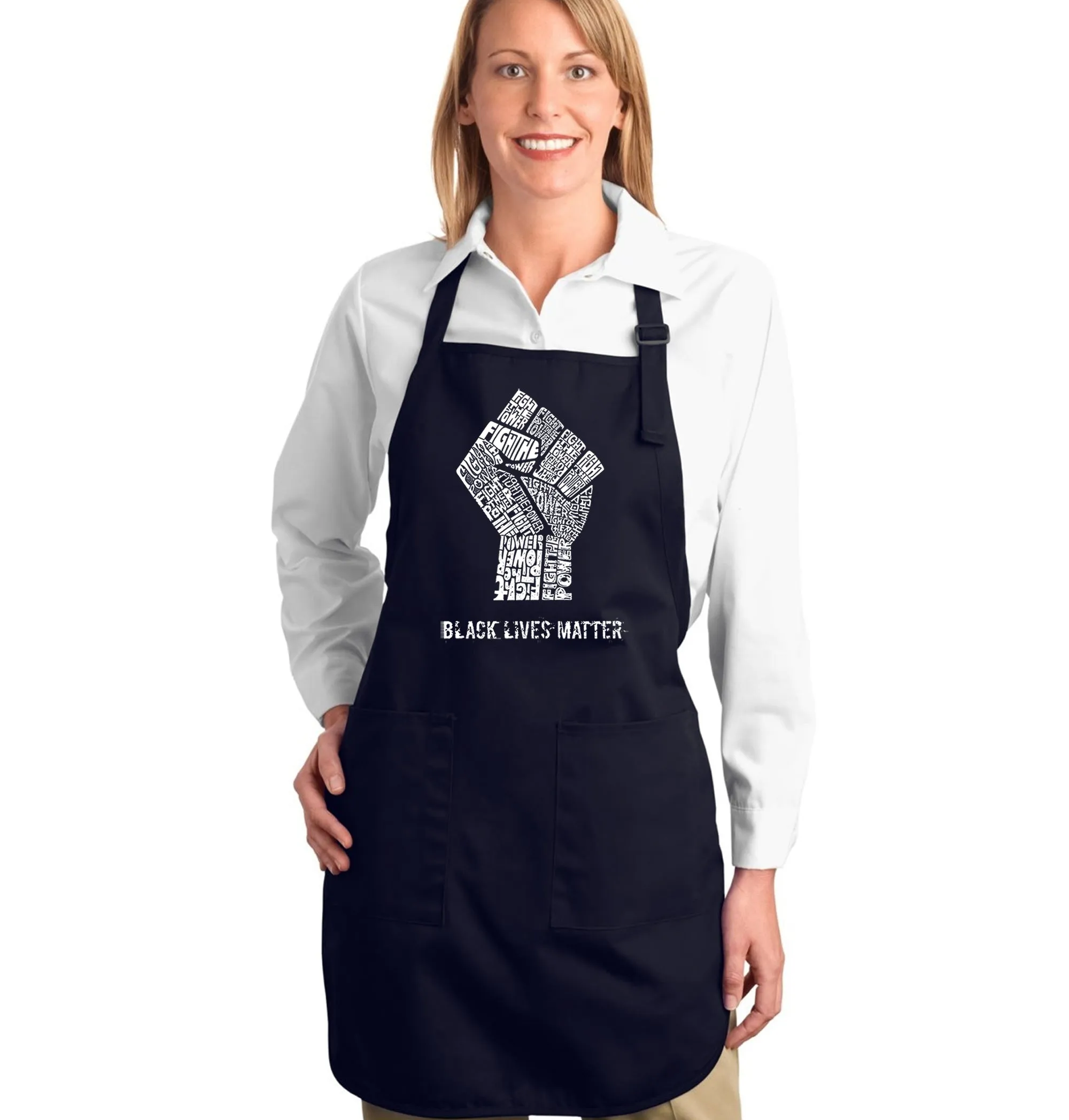 Black Lives Matter - Full Length Word Art Apron sold by LA Pop Art product image thumbnail 4