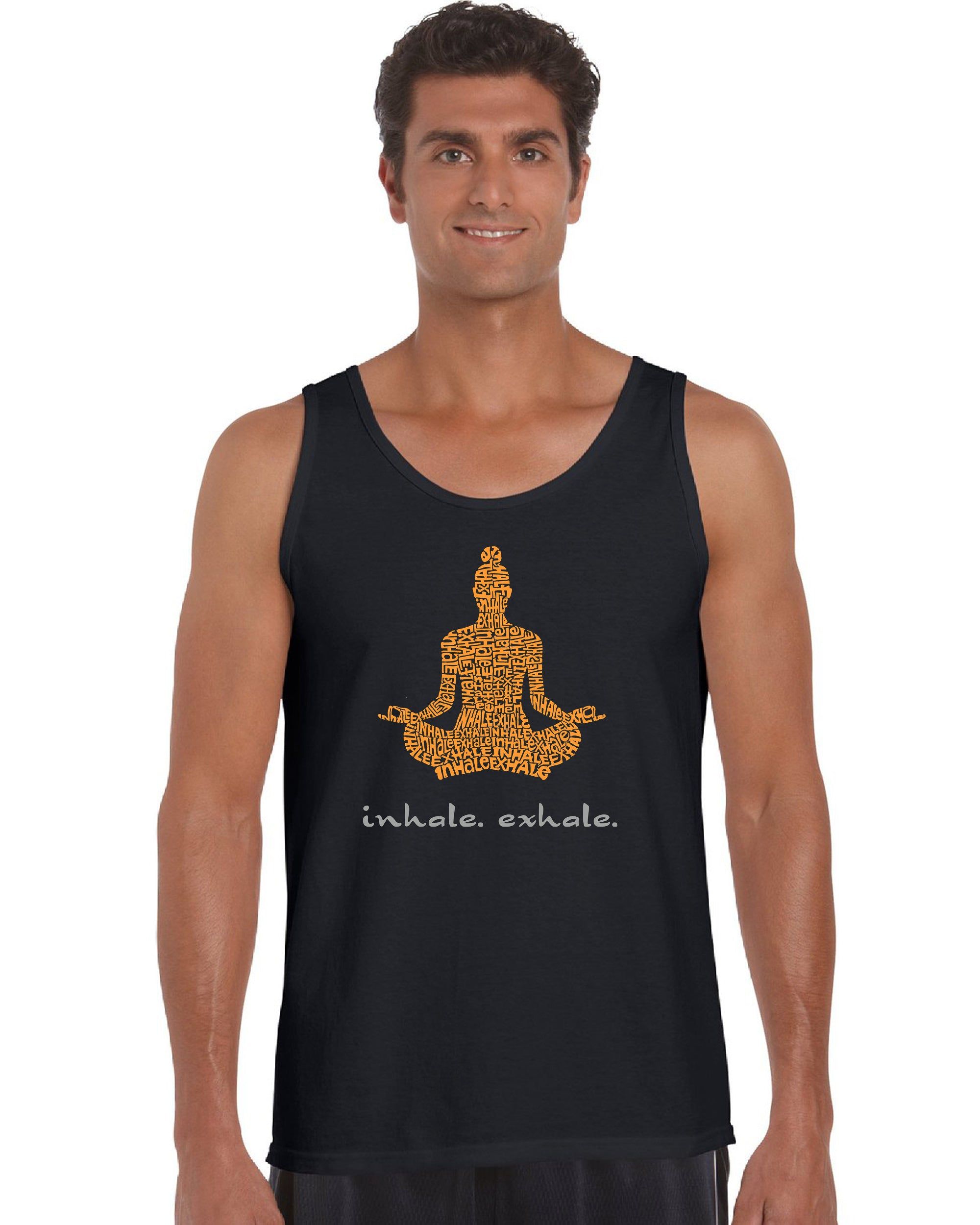 Inhale Exhale - Men's Word Art Tank Top sold by LA Pop Art