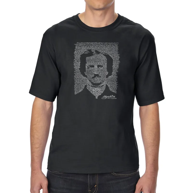 THE RAVEN BY POE - Men's Tall Word Art T-Shirt sold by LA Pop Art