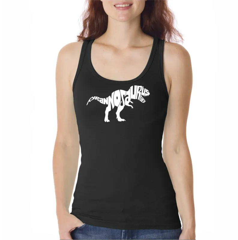 TYRANNOSAURUS REX  - Women's Word Art Tank Top sold by LA Pop Art