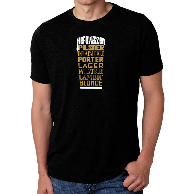 Styles of Beer  - Men's Premium Blend Word Art T-Shirt sold by LA Pop Art