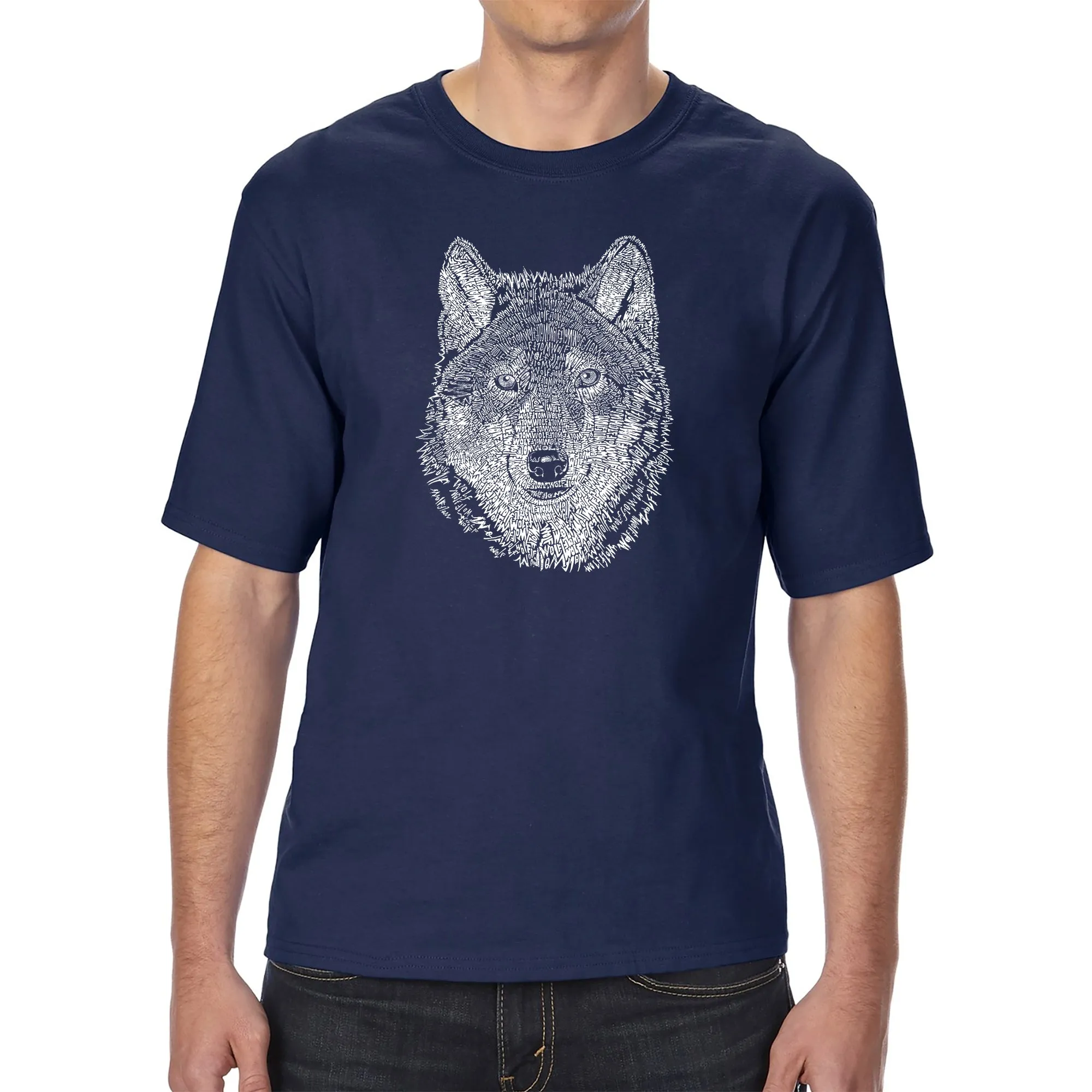 Wolf - Men's Tall Word Art T-Shirt sold by LA Pop Art product image thumbnail 3