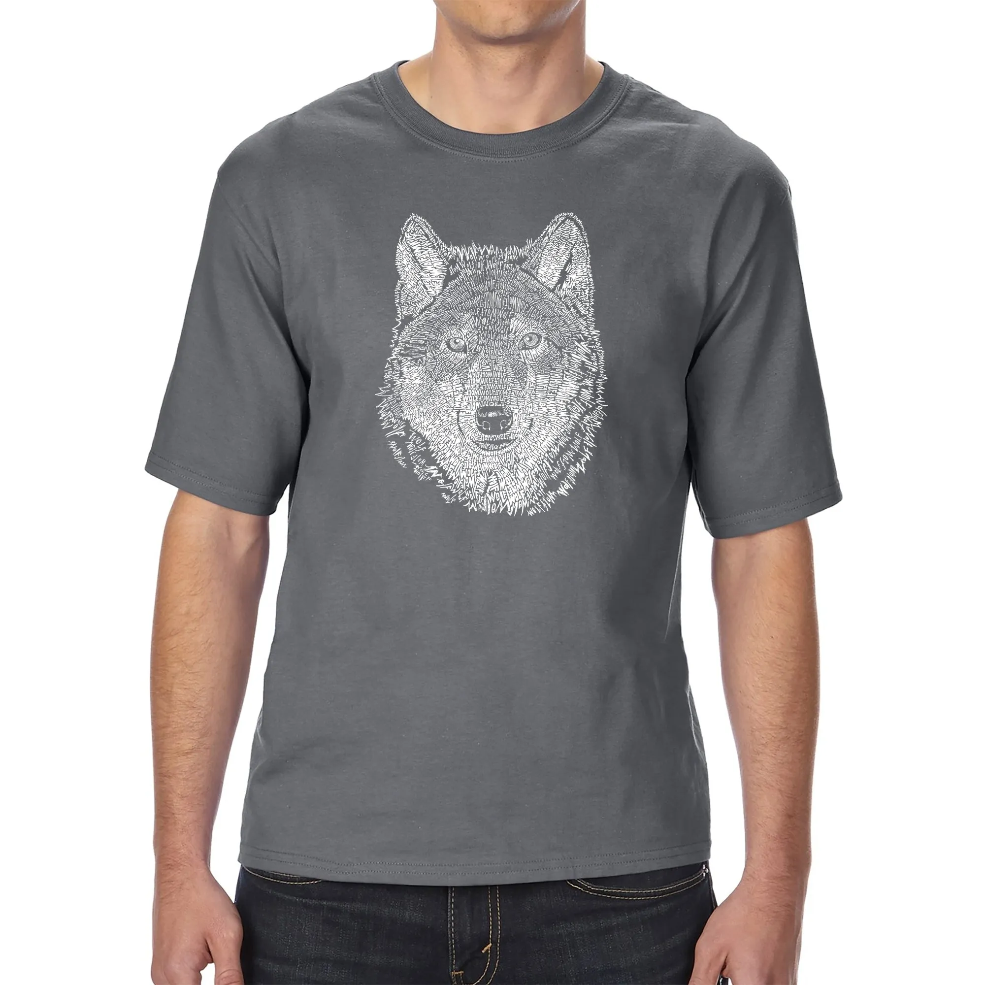 Wolf - Men's Tall Word Art T-Shirt sold by LA Pop Art product image thumbnail 4