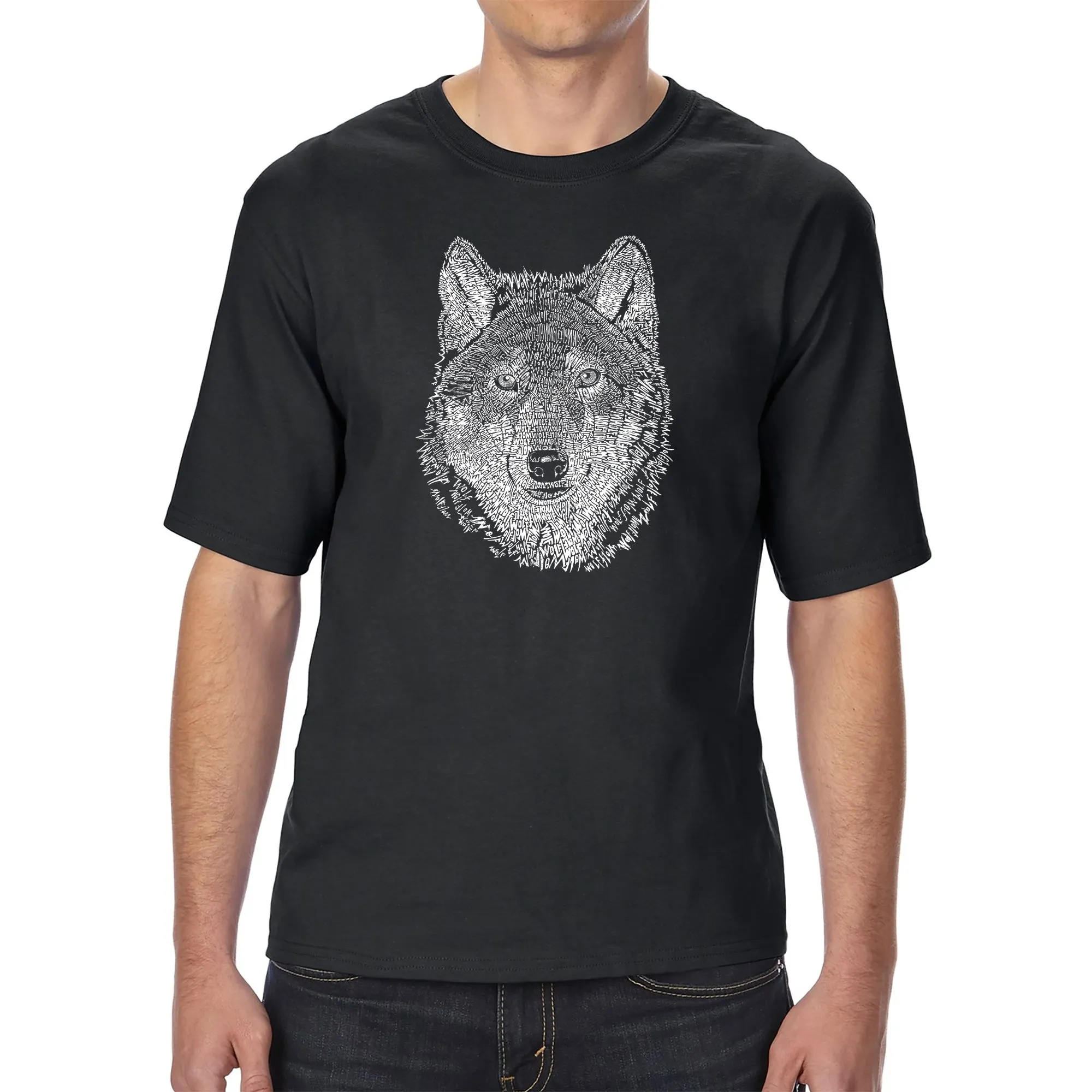 Wolf - Men's Tall Word Art T-Shirt sold by LA Pop Art