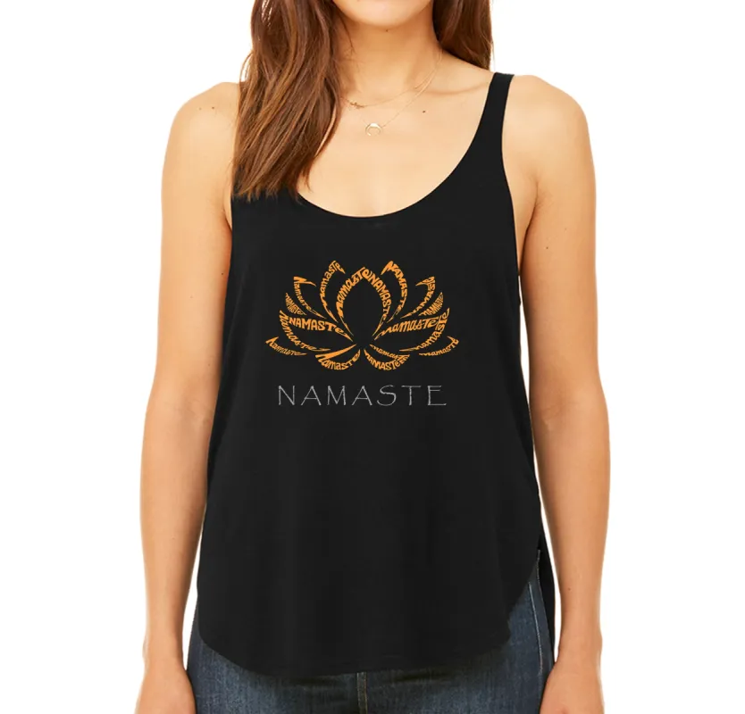 Namaste - Women's Word Art Flowy Tank Top sold by LA Pop Art