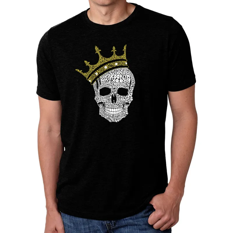 Brooklyn Crown  - Men's Premium Blend Word Art T-Shirt sold by LA Pop Art