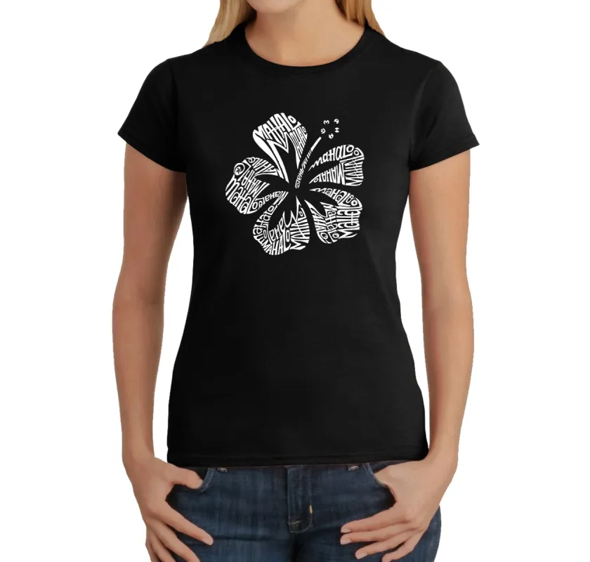 Mahalo - Women's Word Art T-Shirt sold by LA Pop Art