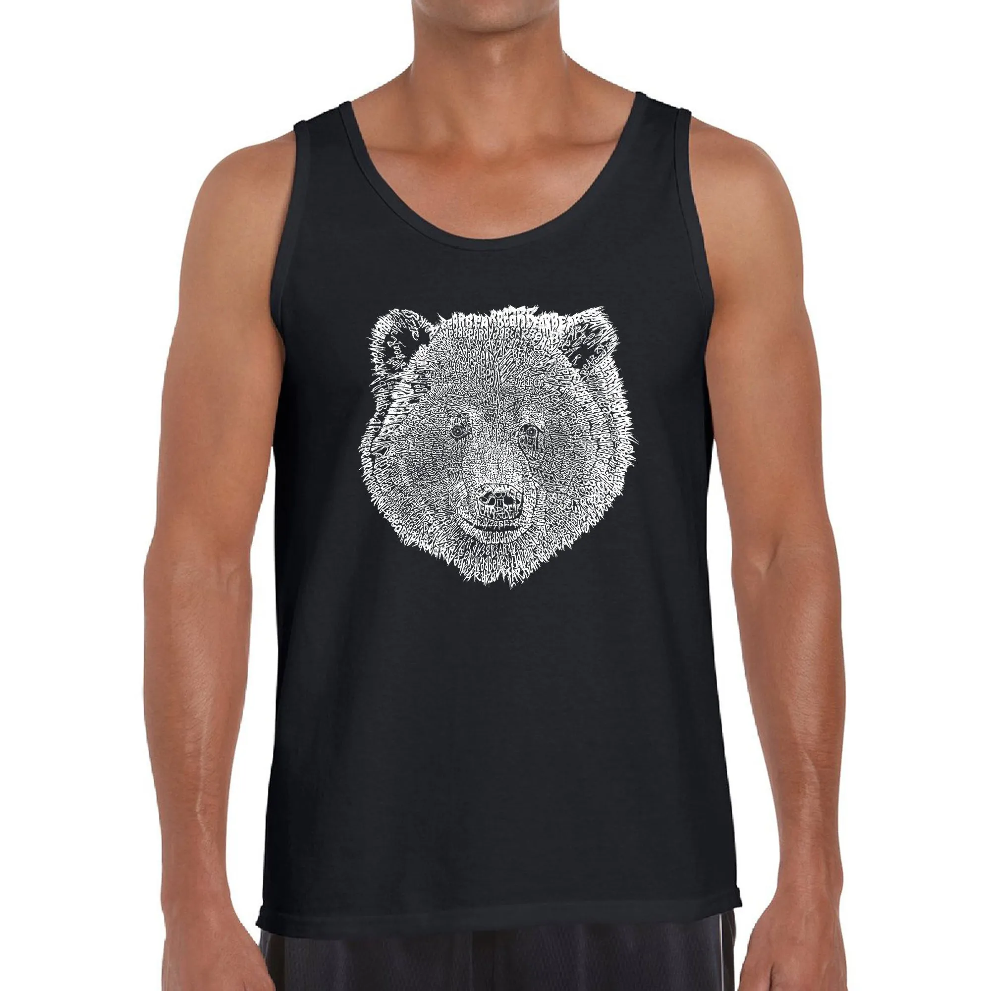 Bear Face - Men's Word Art Tank Top sold by LA Pop Art