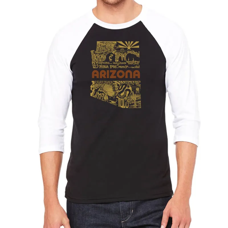 Az Pics - Men's Raglan Baseball Word Art T-Shirt sold by LA Pop Art