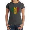 One Love Heart -  Women's Word Art T-Shirt sold by LA Pop Art