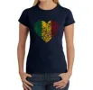 One Love Heart -  Women's Word Art T-Shirt sold by LA Pop Art