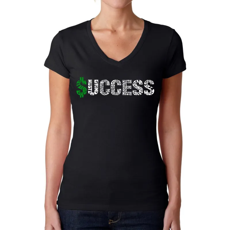Success - Women's Word Art V-Neck T-Shirt sold by LA Pop Art
