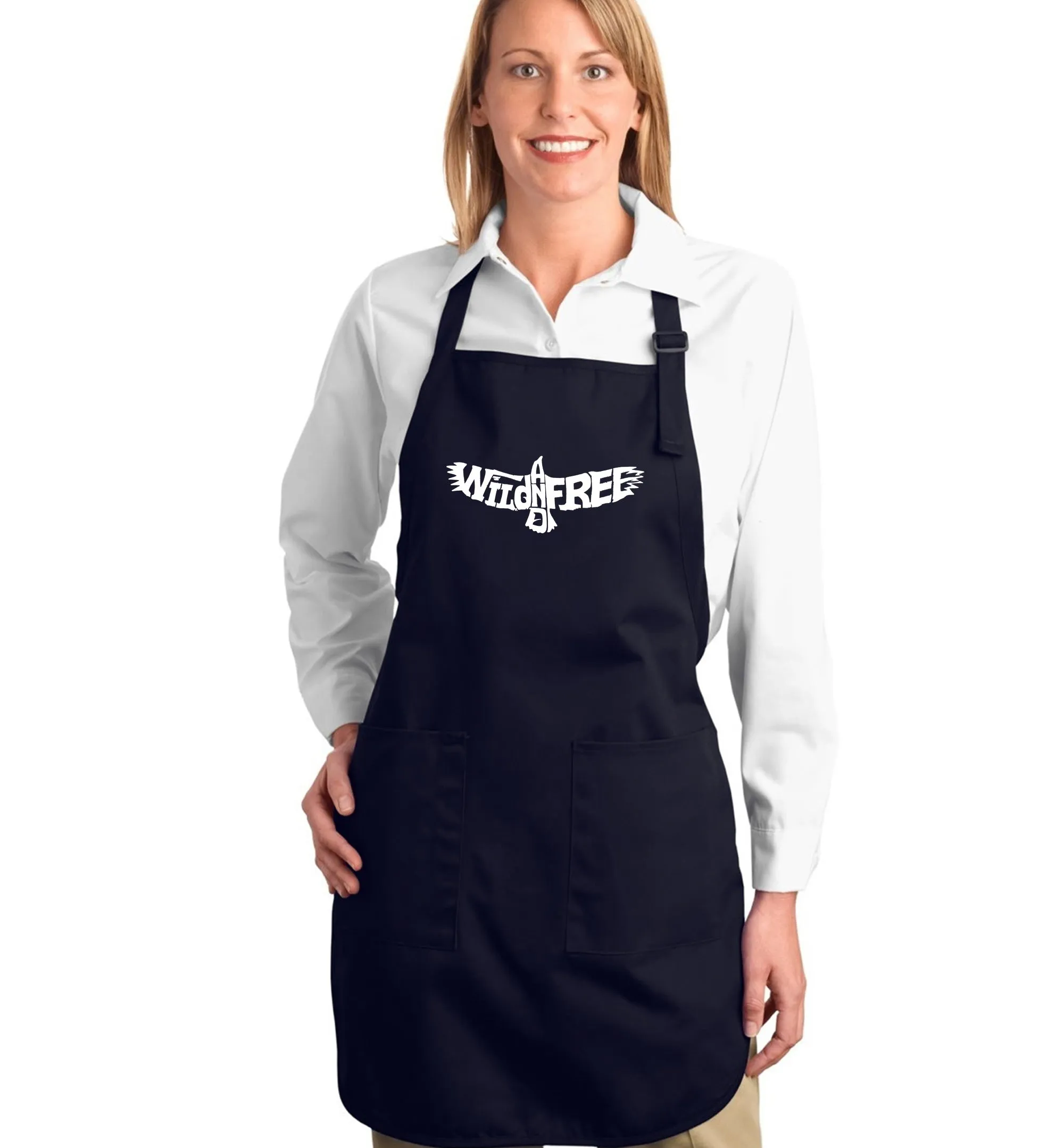 Wild and Free Eagle - Full Length Word Art Apron sold by LA Pop Art product image thumbnail 4