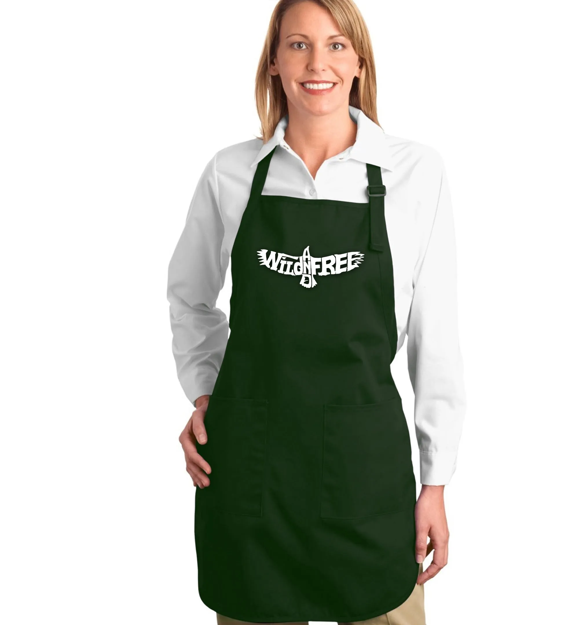 Wild and Free Eagle - Full Length Word Art Apron sold by LA Pop Art product image thumbnail 5