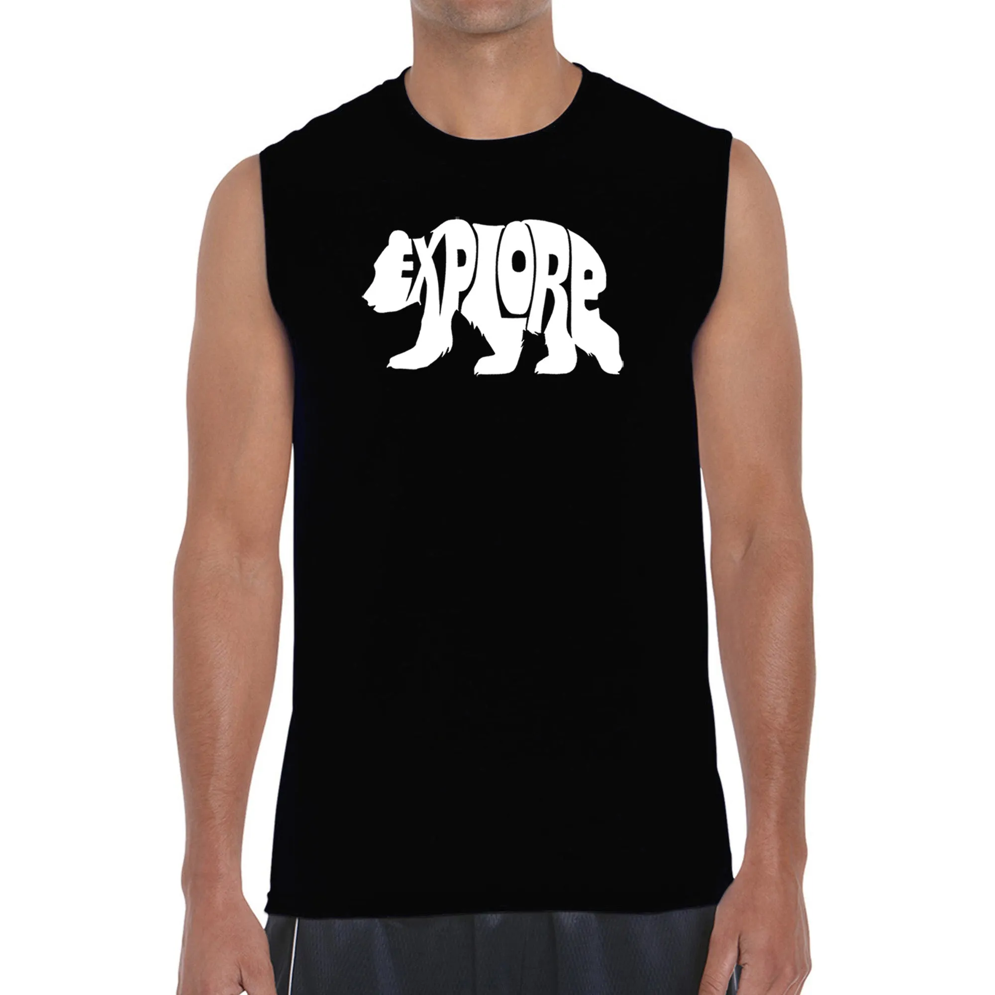 Explore - Men's Word Art Sleeveless T-Shirt sold by LA Pop Art