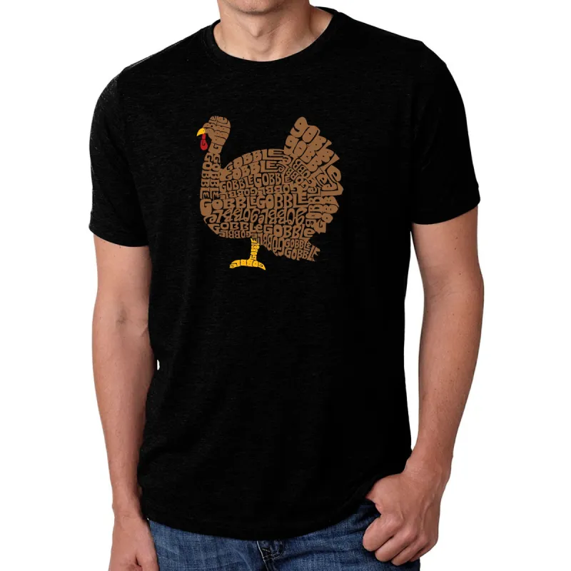 Thanksgiving - Men's Premium Blend Word Art T-Shirt sold by LA Pop Art