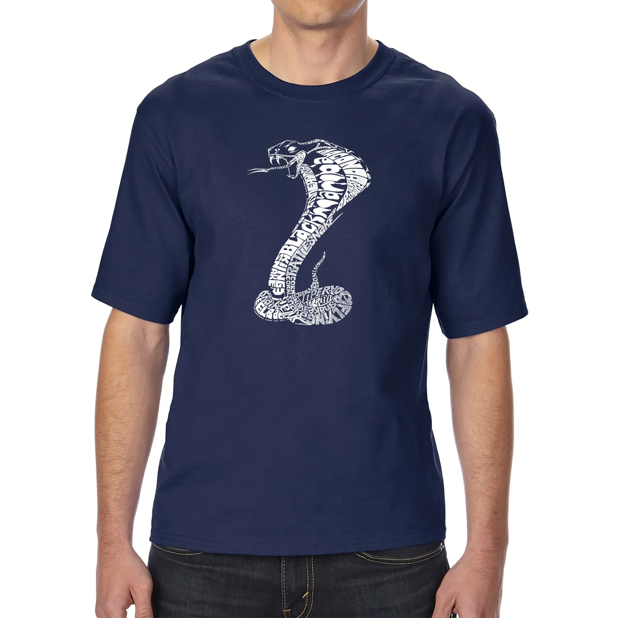 Types of Snakes - Men's Tall Word Art T-Shirt sold by LA Pop Art product image thumbnail 3