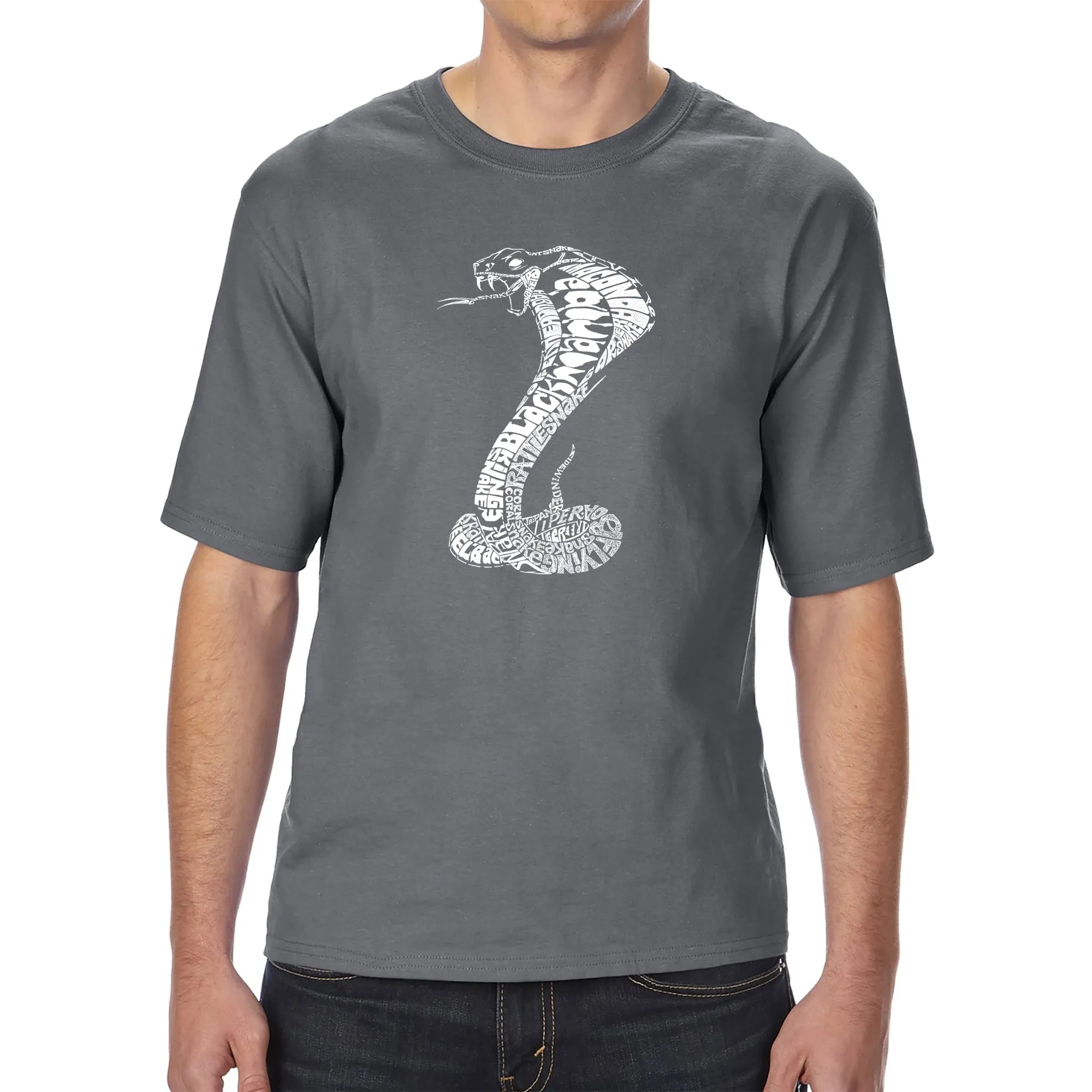 Types of Snakes - Men's Tall Word Art T-Shirt sold by LA Pop Art product image thumbnail 4