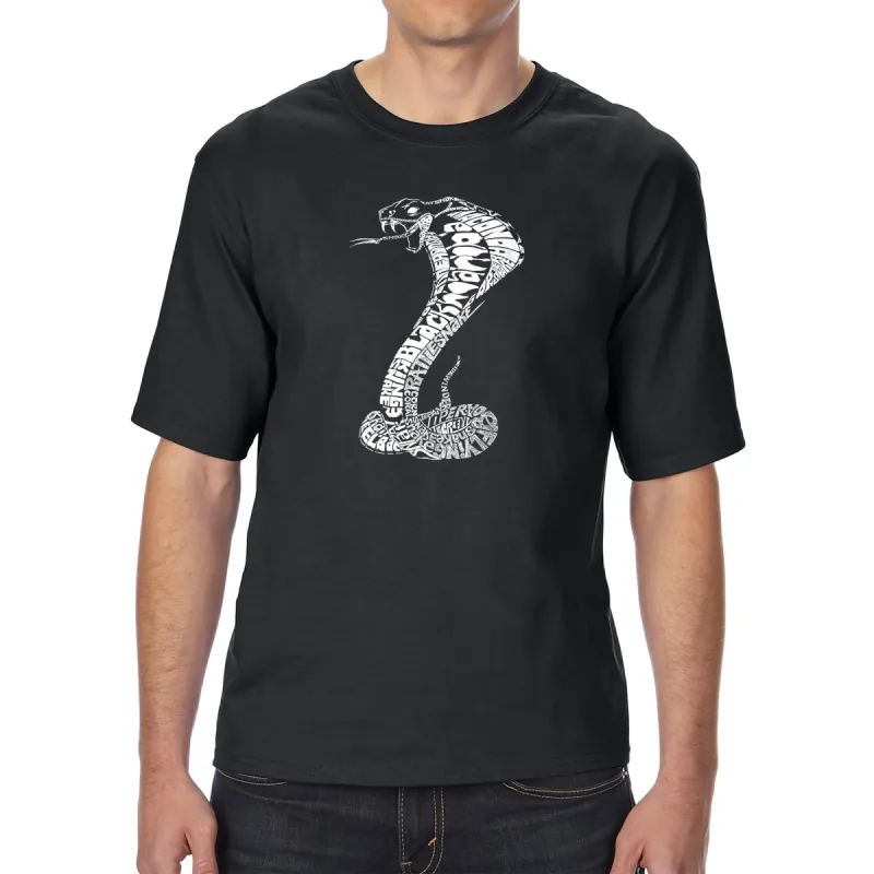 Types of Snakes - Men's Tall Word Art T-Shirt sold by LA Pop Art