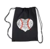Baseball Mom - Drawstring Backpack sold by LA Pop Art