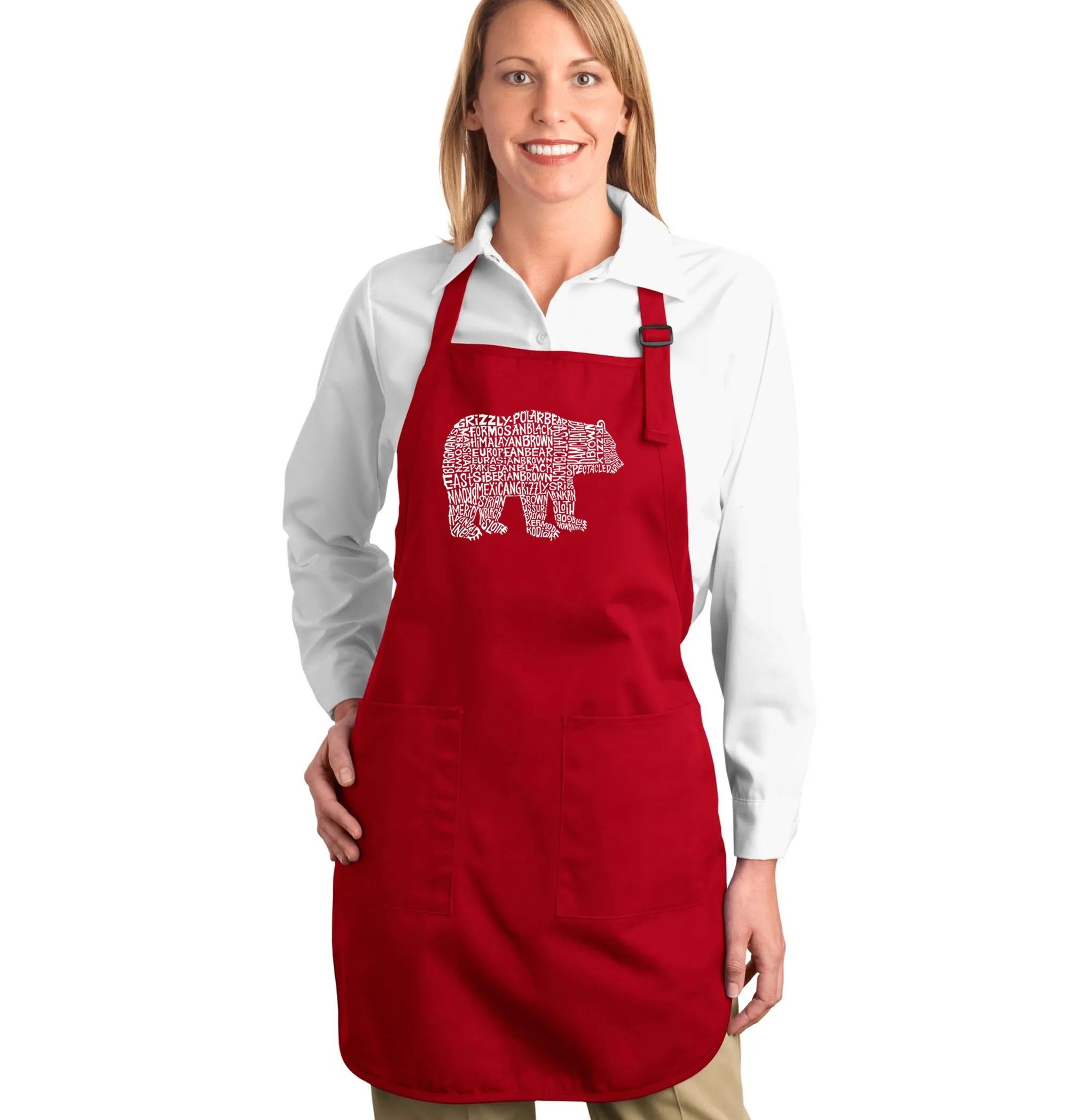 Bear Species - Full Length Word Art Apron sold by LA Pop Art product image thumbnail 3