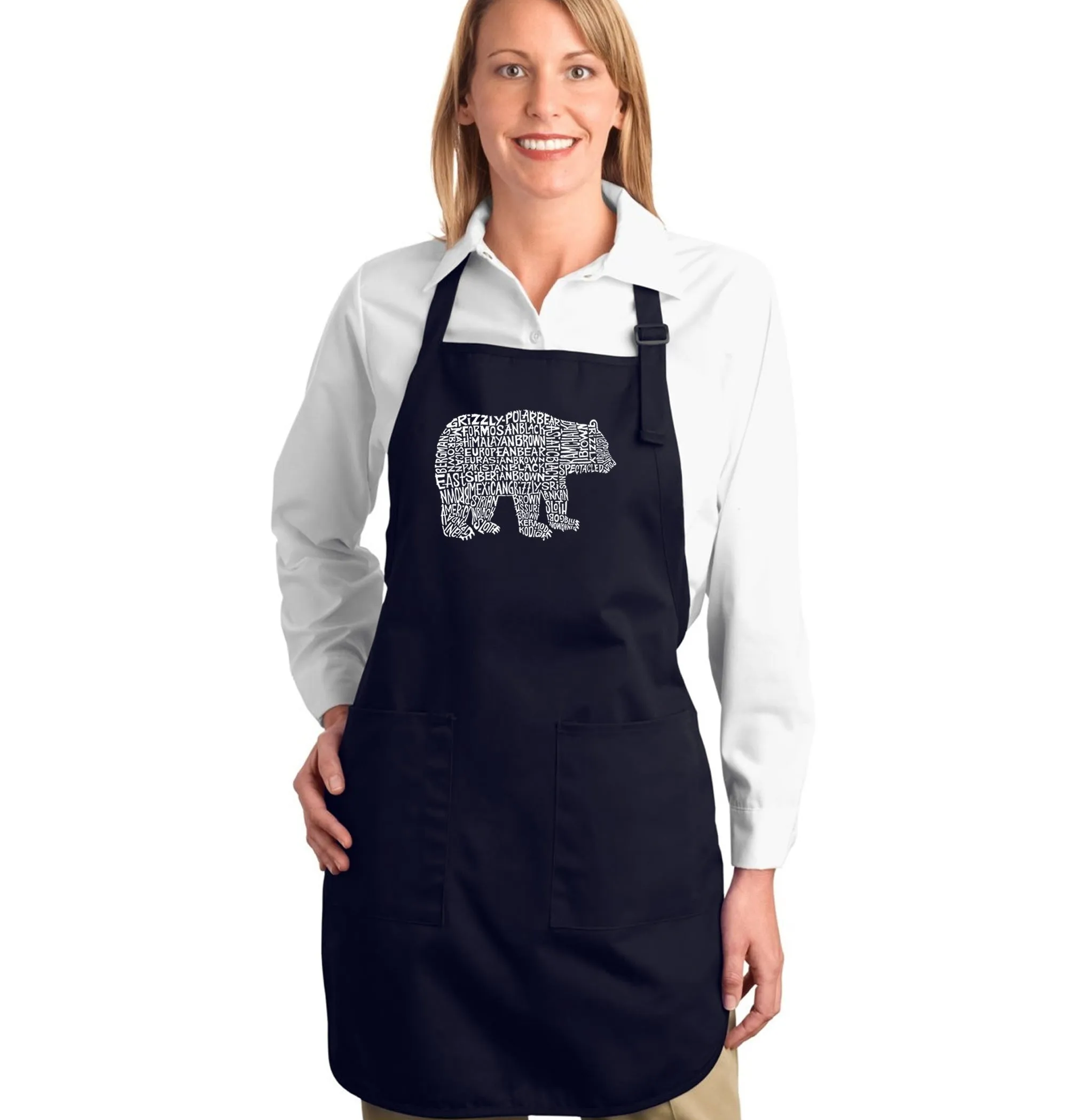 Bear Species - Full Length Word Art Apron sold by LA Pop Art product image thumbnail 4