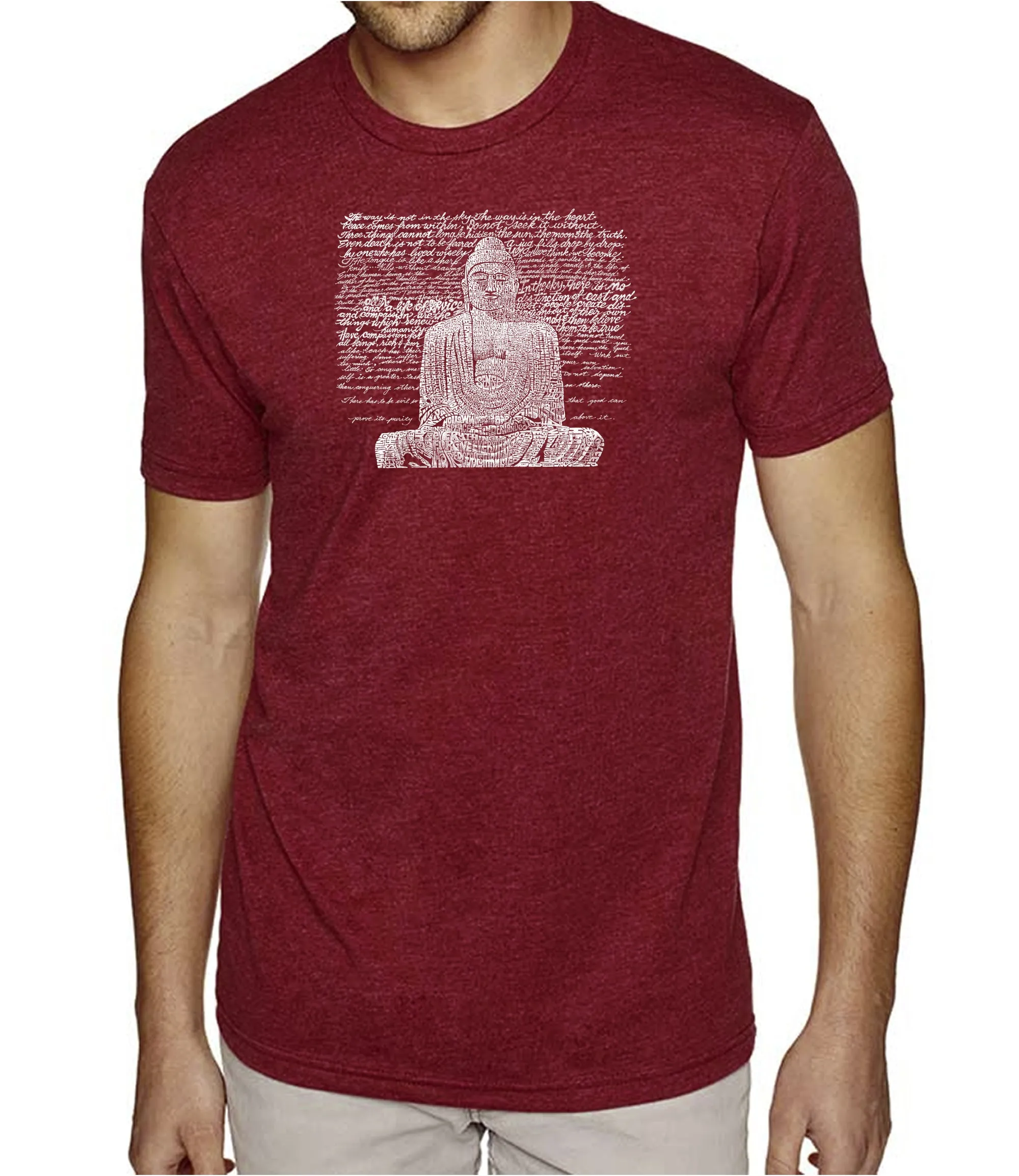 Zen Buddha - Men's Premium Blend Word Art T-Shirt sold by LA Pop Art product image thumbnail 4
