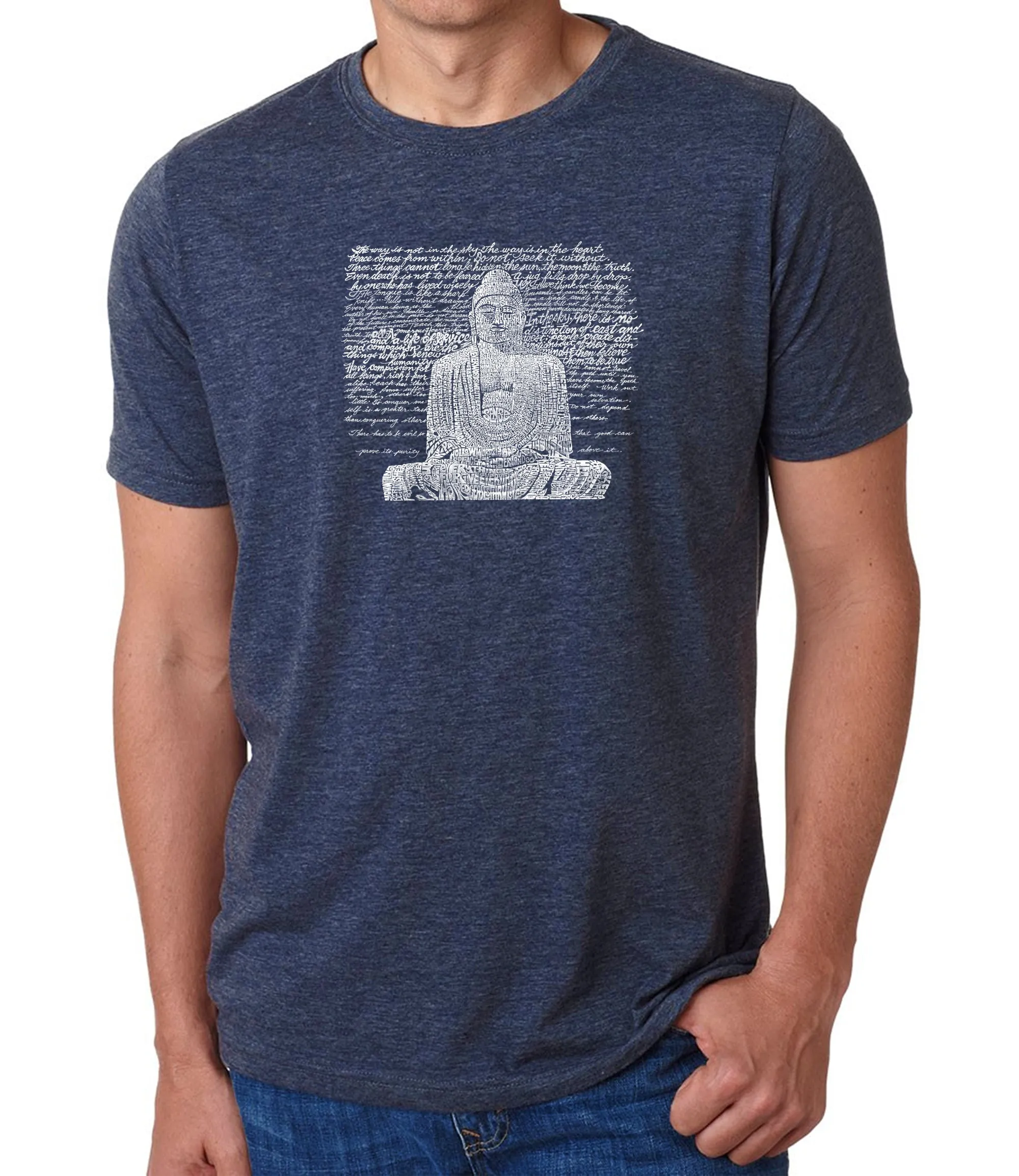 Zen Buddha - Men's Premium Blend Word Art T-Shirt sold by LA Pop Art product image thumbnail 3