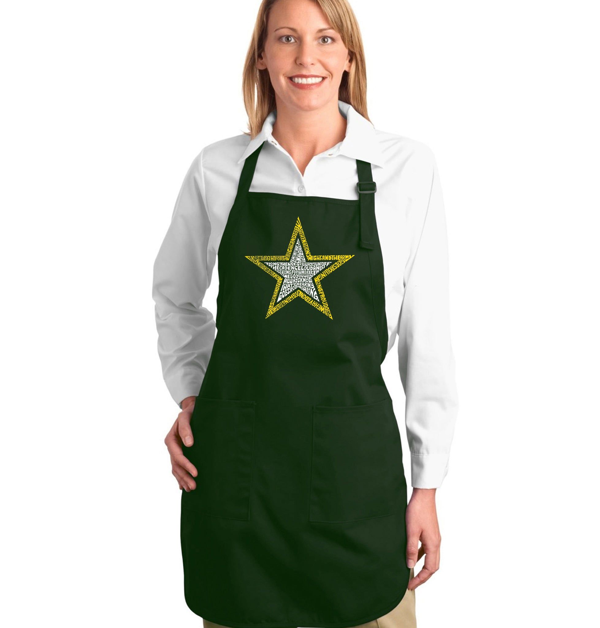 LYRICS TO THE ARMY SONG - Full Length Word Art Apron sold by LA Pop Art product image thumbnail 5