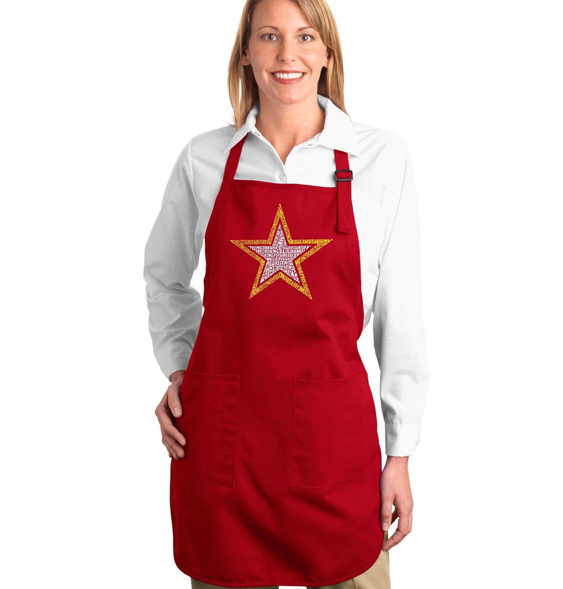 LYRICS TO THE ARMY SONG - Full Length Word Art Apron sold by LA Pop Art product image thumbnail 3