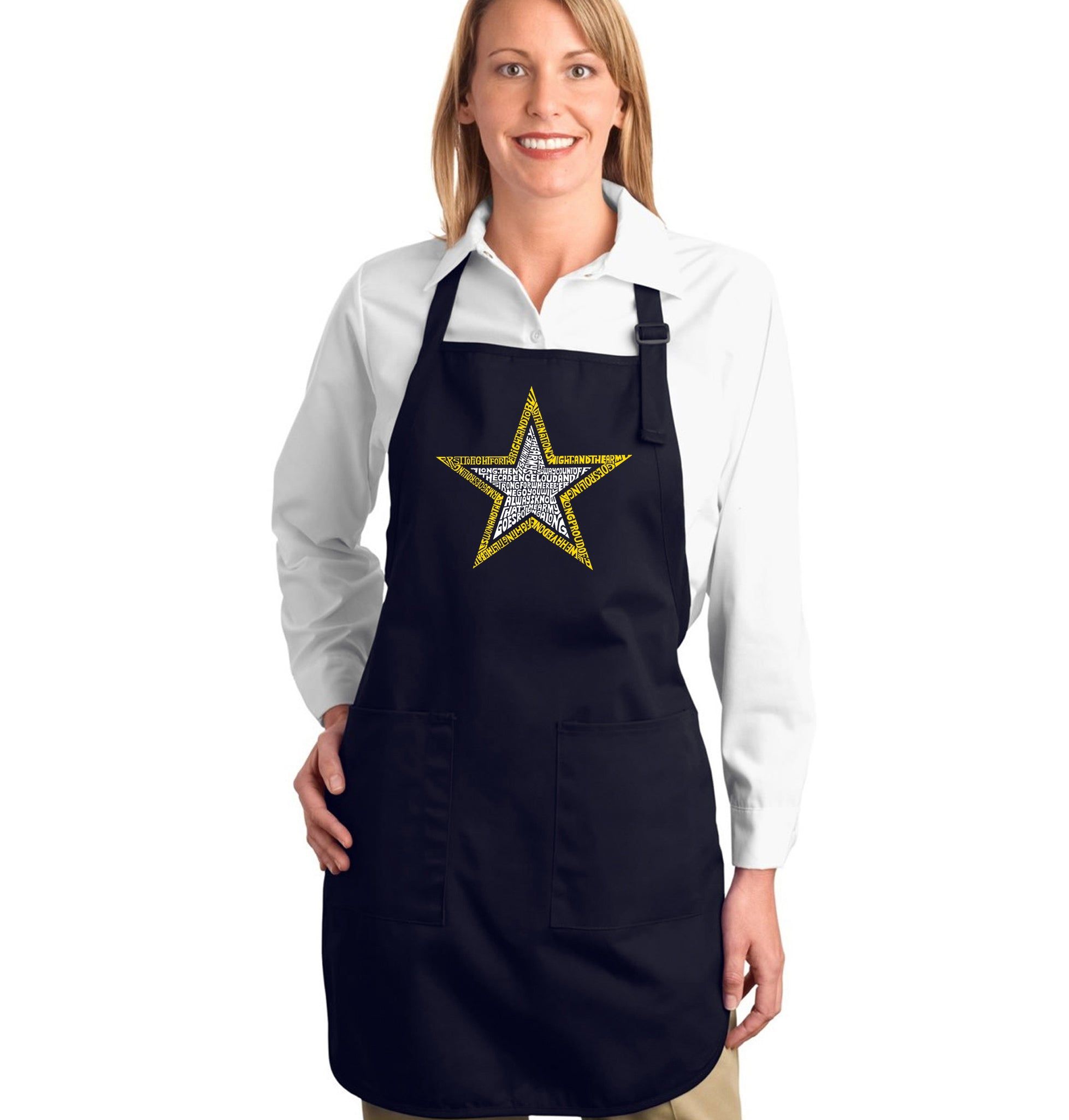 LYRICS TO THE ARMY SONG - Full Length Word Art Apron sold by LA Pop Art product image thumbnail 4