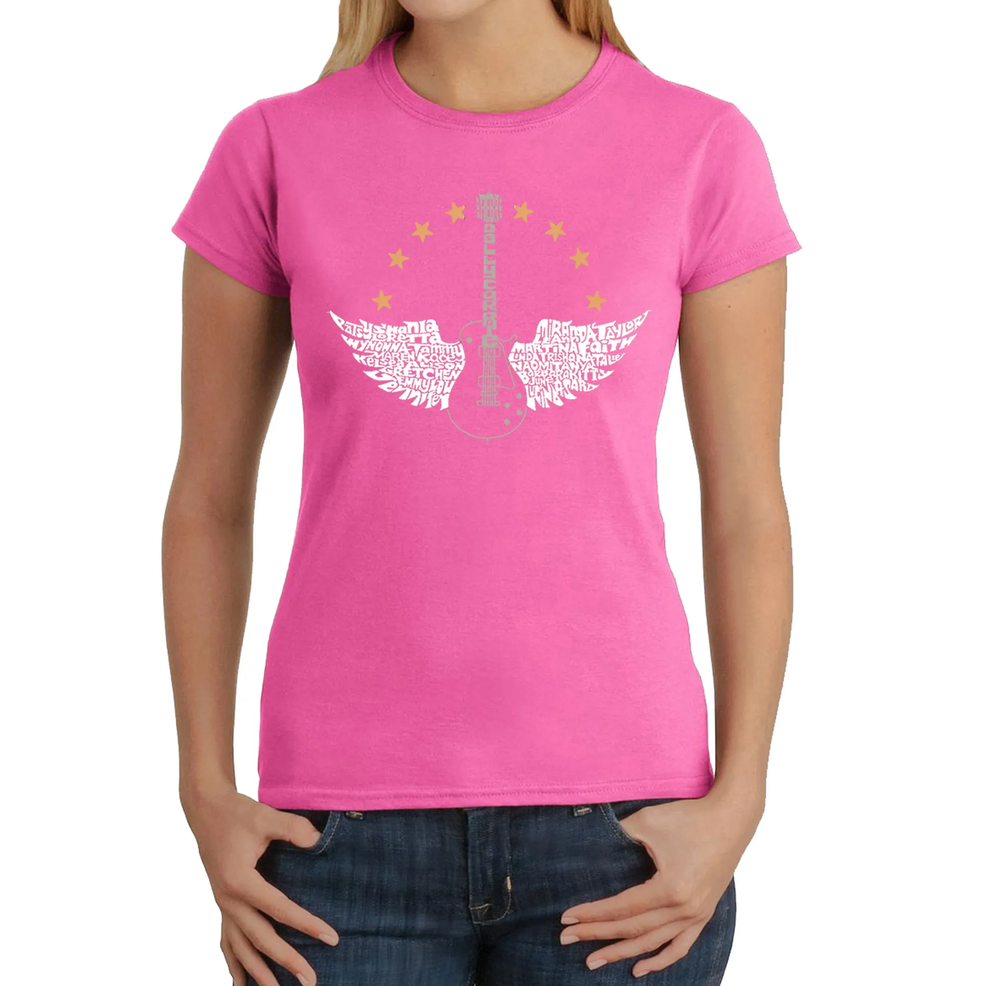 Country Female Singers - Women's Word Art T-Shirt sold by LA Pop Art product image thumbnail 4