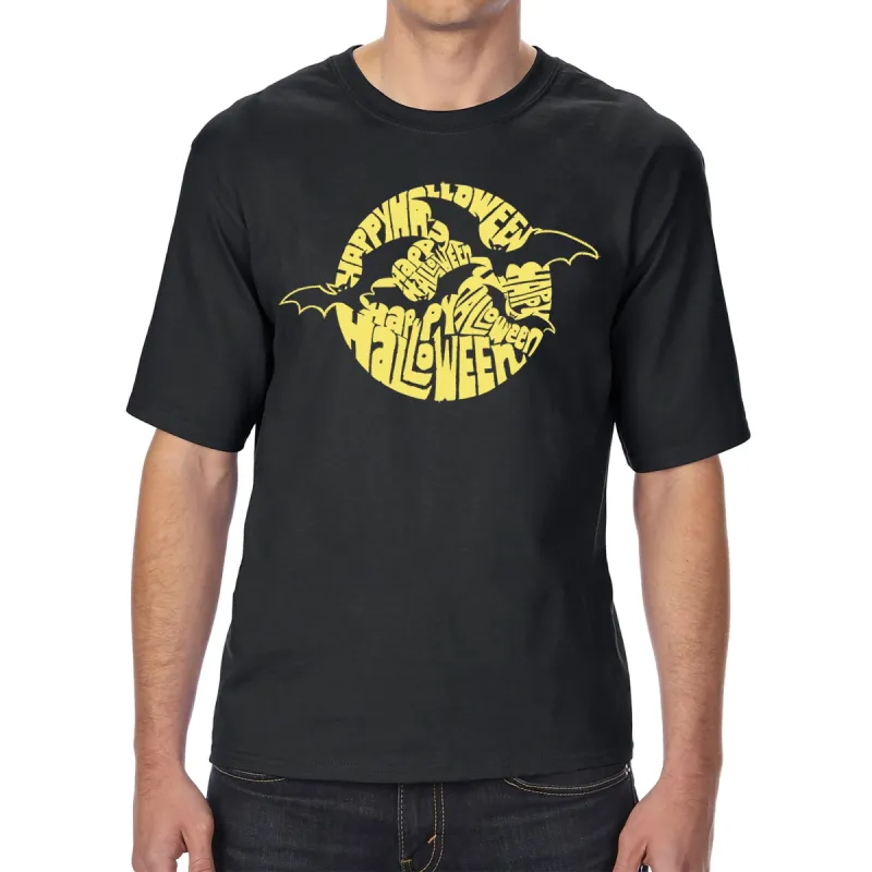 Halloween Bats - Men's Tall and Long Word Art T-Shirt sold by LA Pop Art