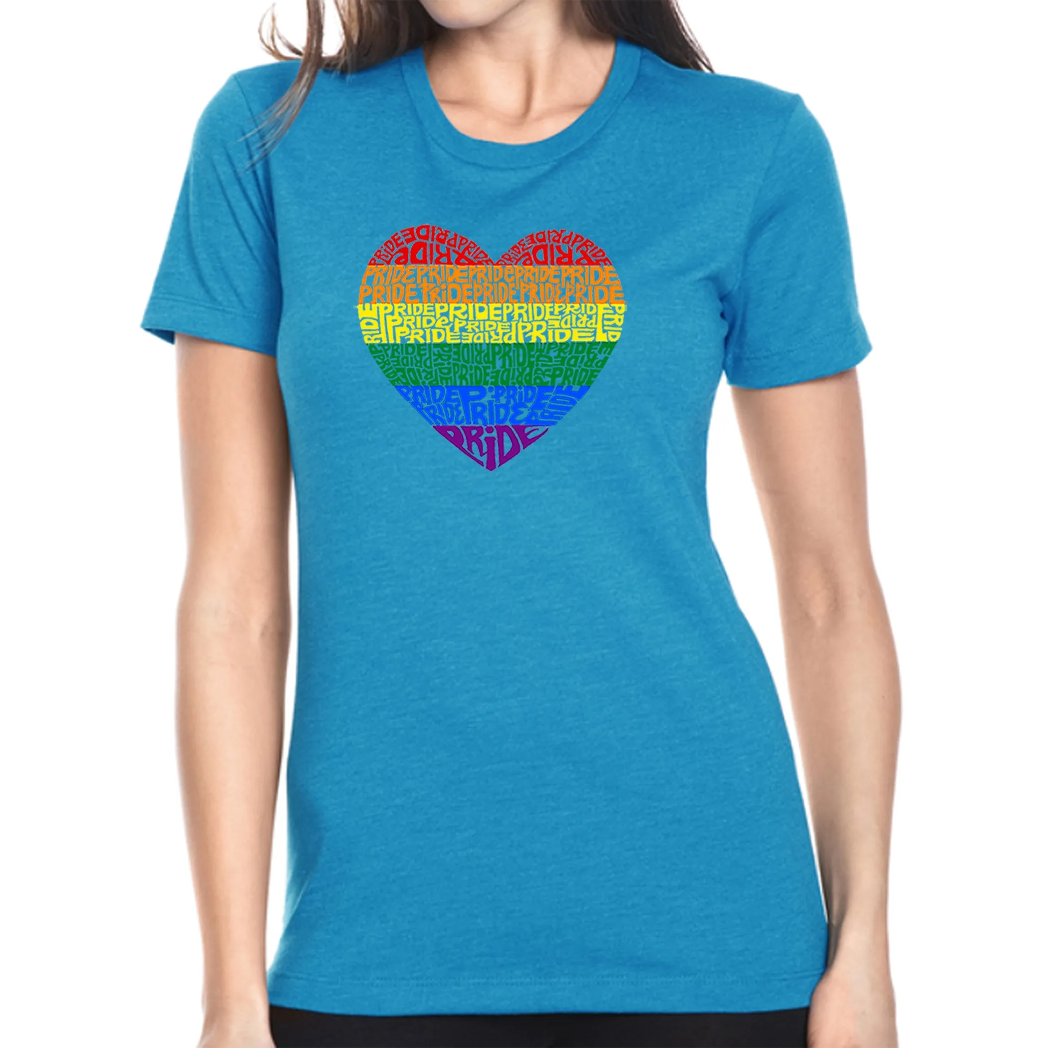 Pride Heart - Women's Premium Blend Word Art T-Shirt sold by LA Pop Art product image thumbnail 4