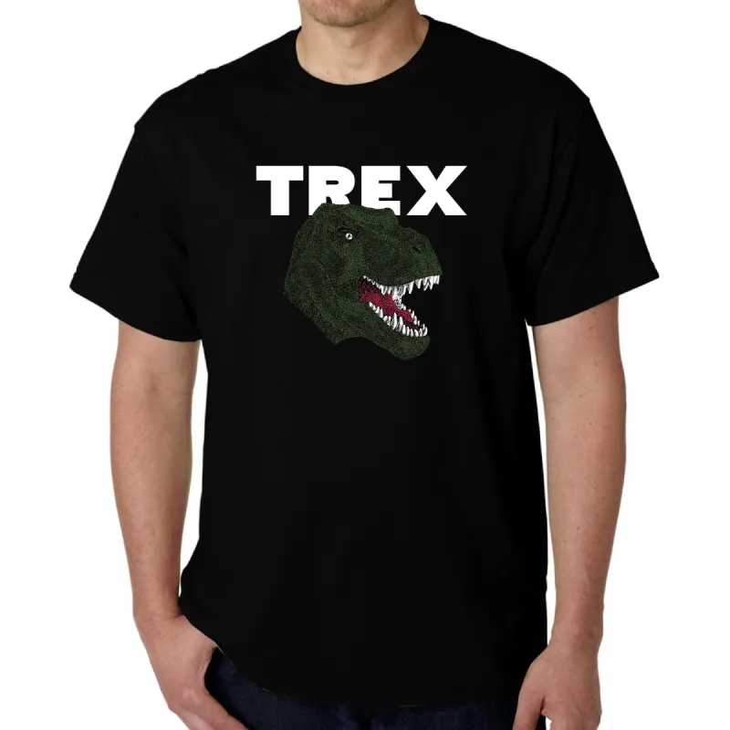 T-Rex Head  - Men's Word Art T-Shirt sold by LA Pop Art