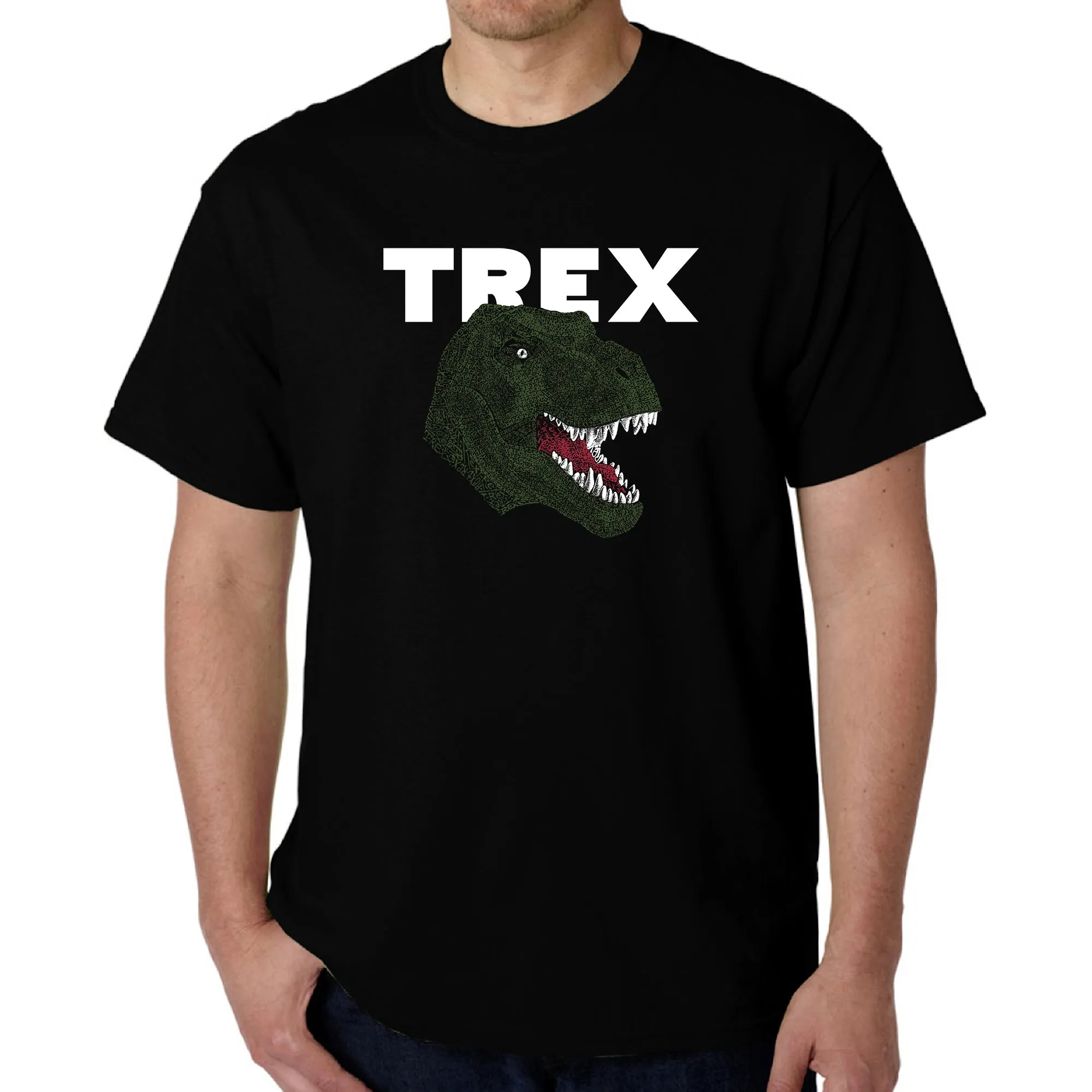 T-Rex Head - Men's Word Art T-Shirt sold by LA Pop Art