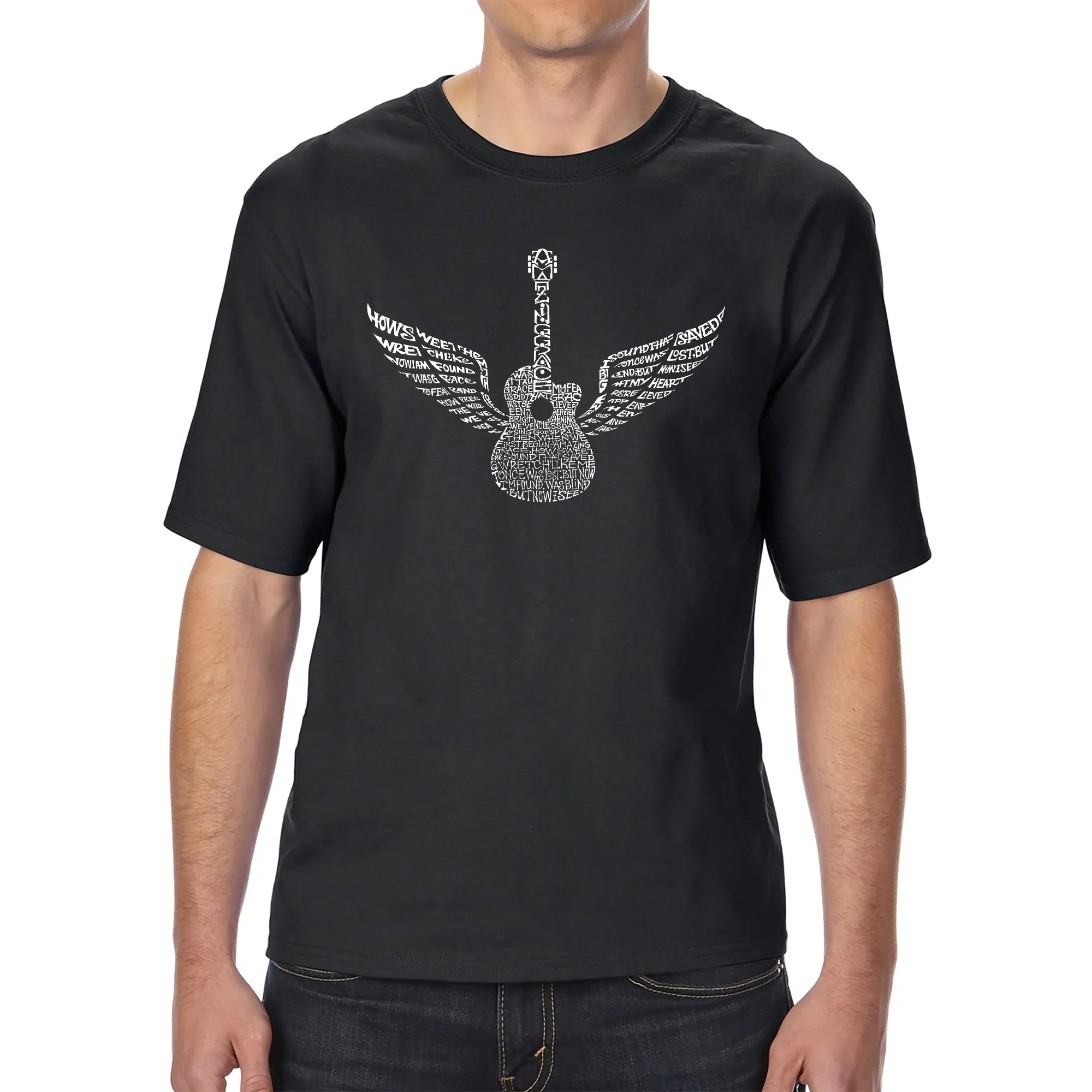 Amazing Grace - Men's Tall Word Art T-Shirt sold by LA Pop Art