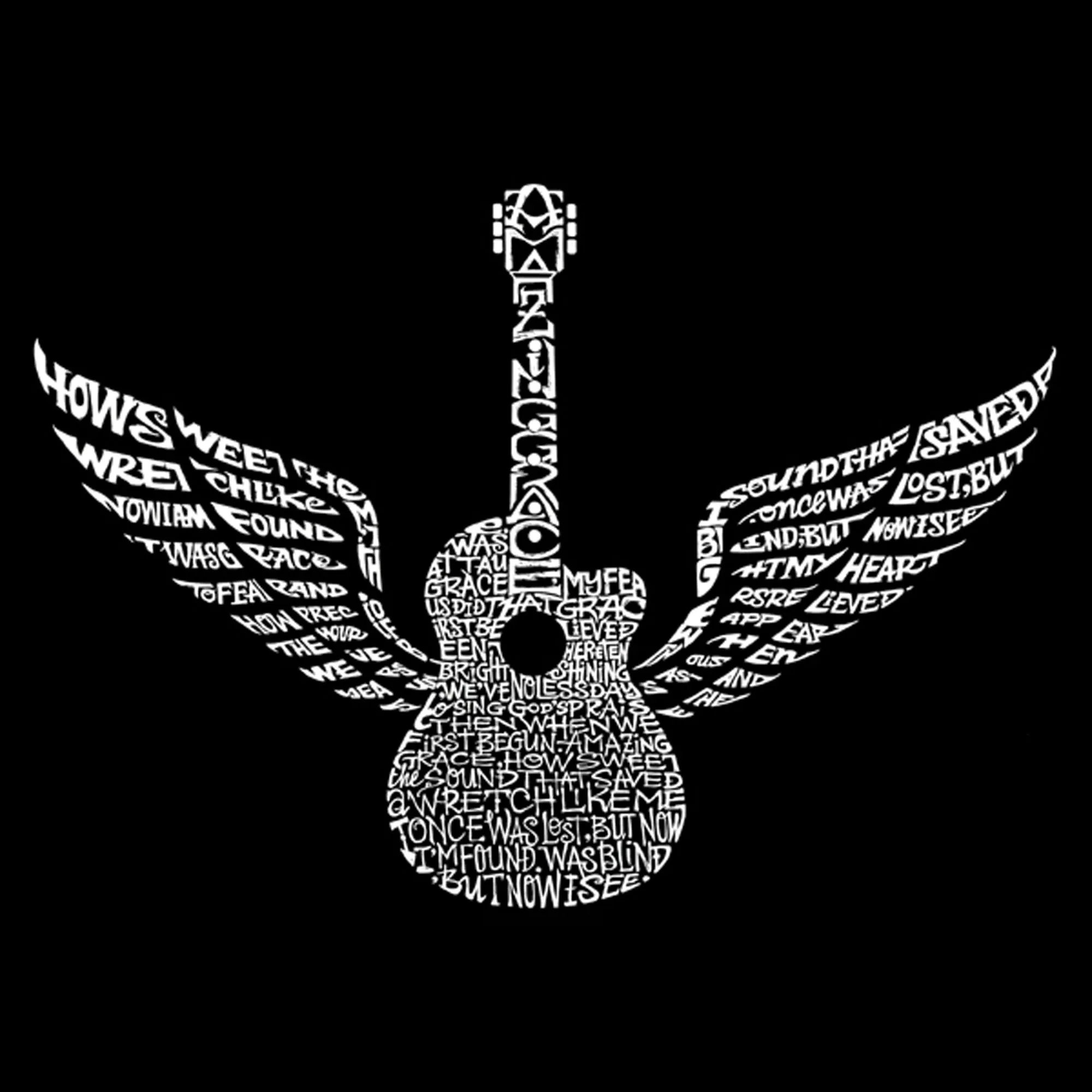 Amazing Grace - Men's Tall Word Art T-Shirt sold by LA Pop Art product image thumbnail 2