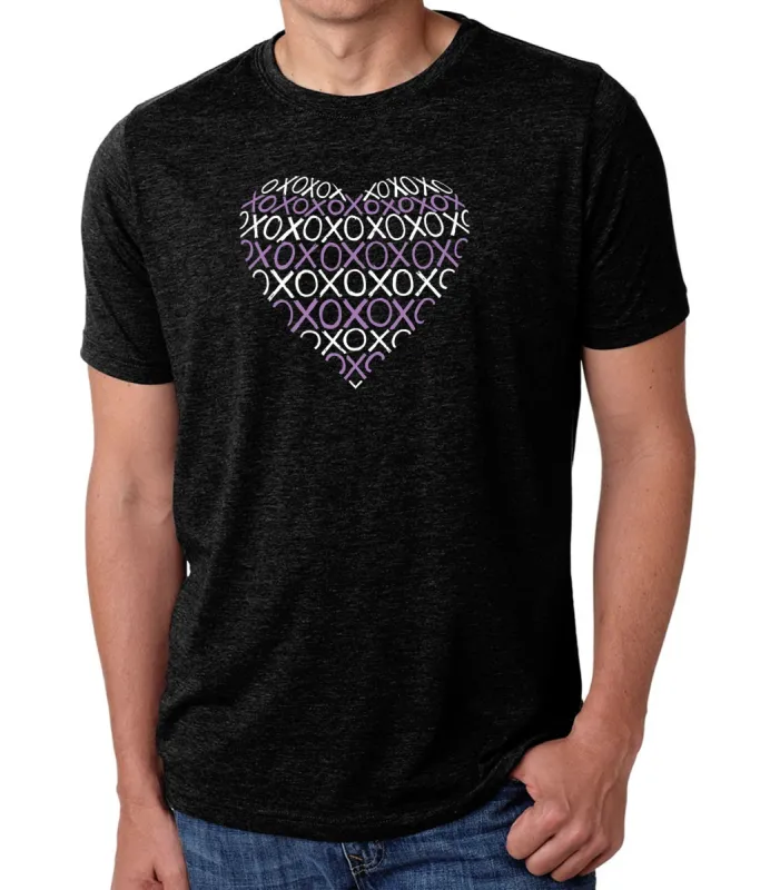 XOXO Heart  - Men's Premium Blend Word Art T-Shirt sold by LA Pop Art