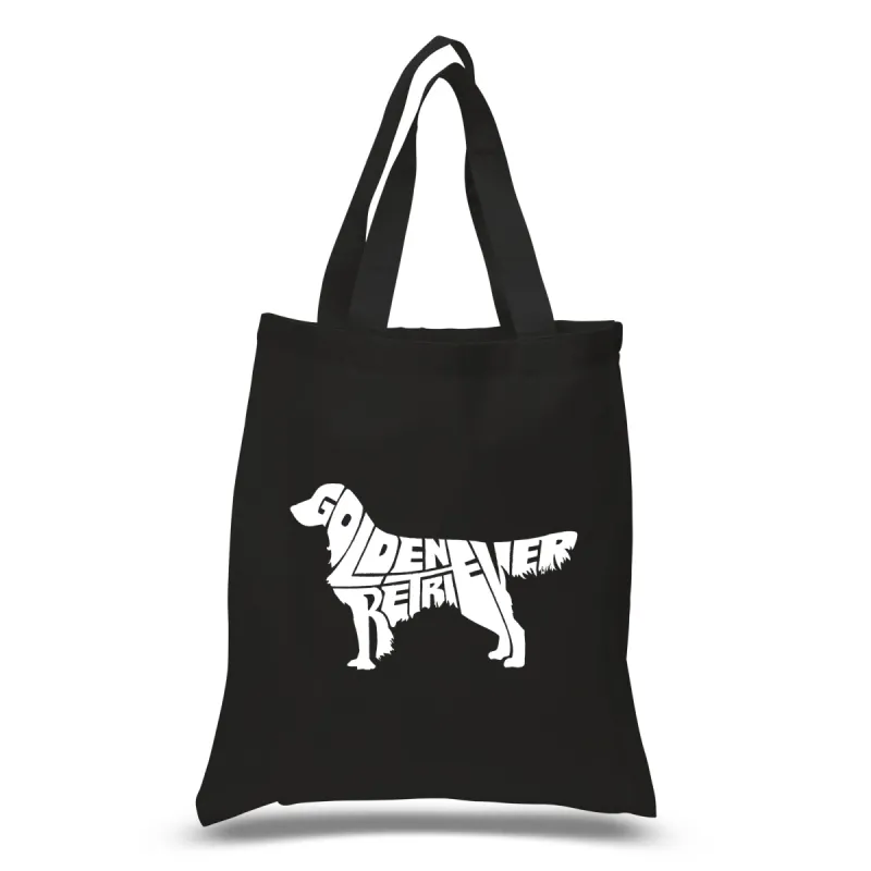 Golden Retreiver - Small Word Art Tote Bag sold by LA Pop Art