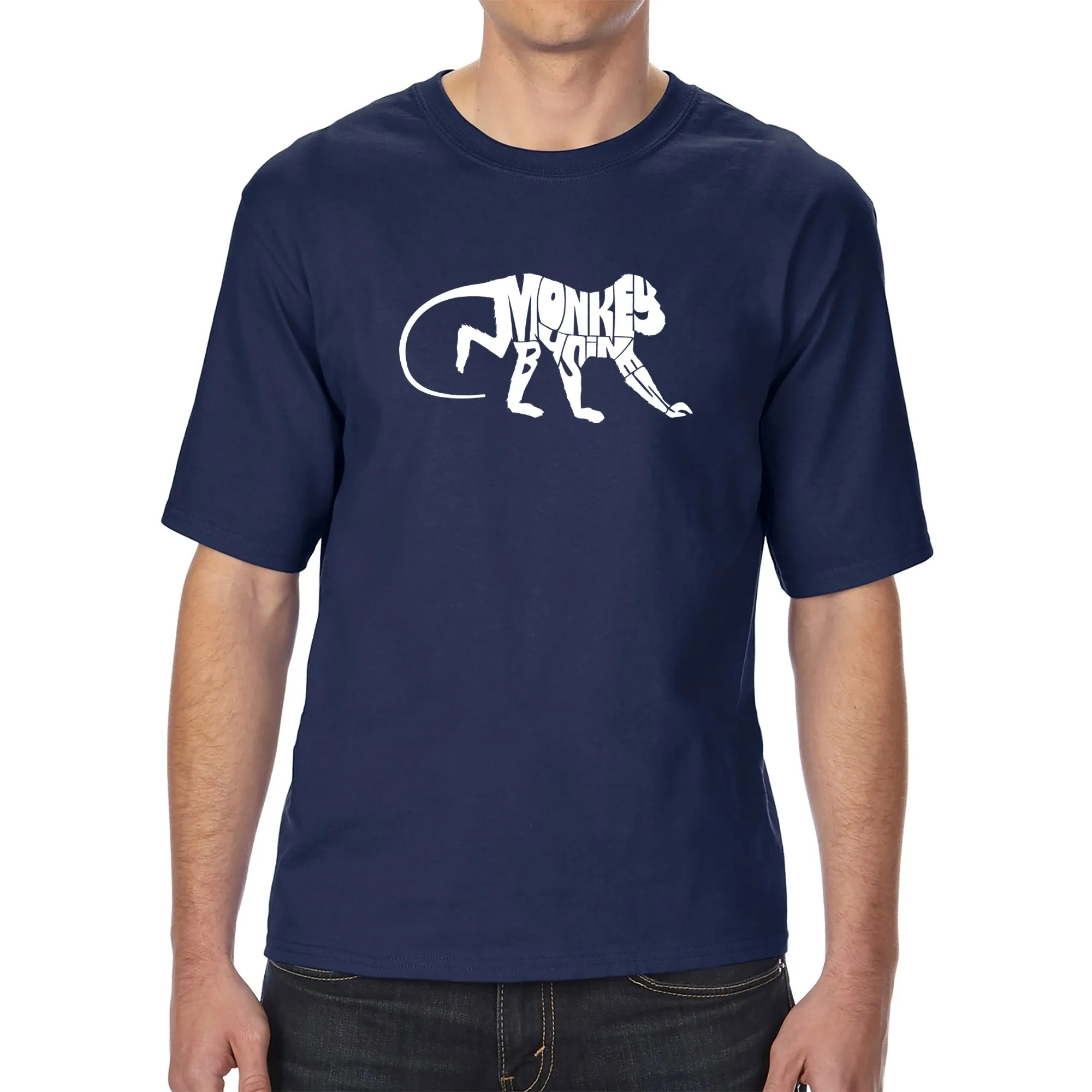 Monkey Business - Men's Tall Word Art T-Shirt sold by LA Pop Art product image thumbnail 3