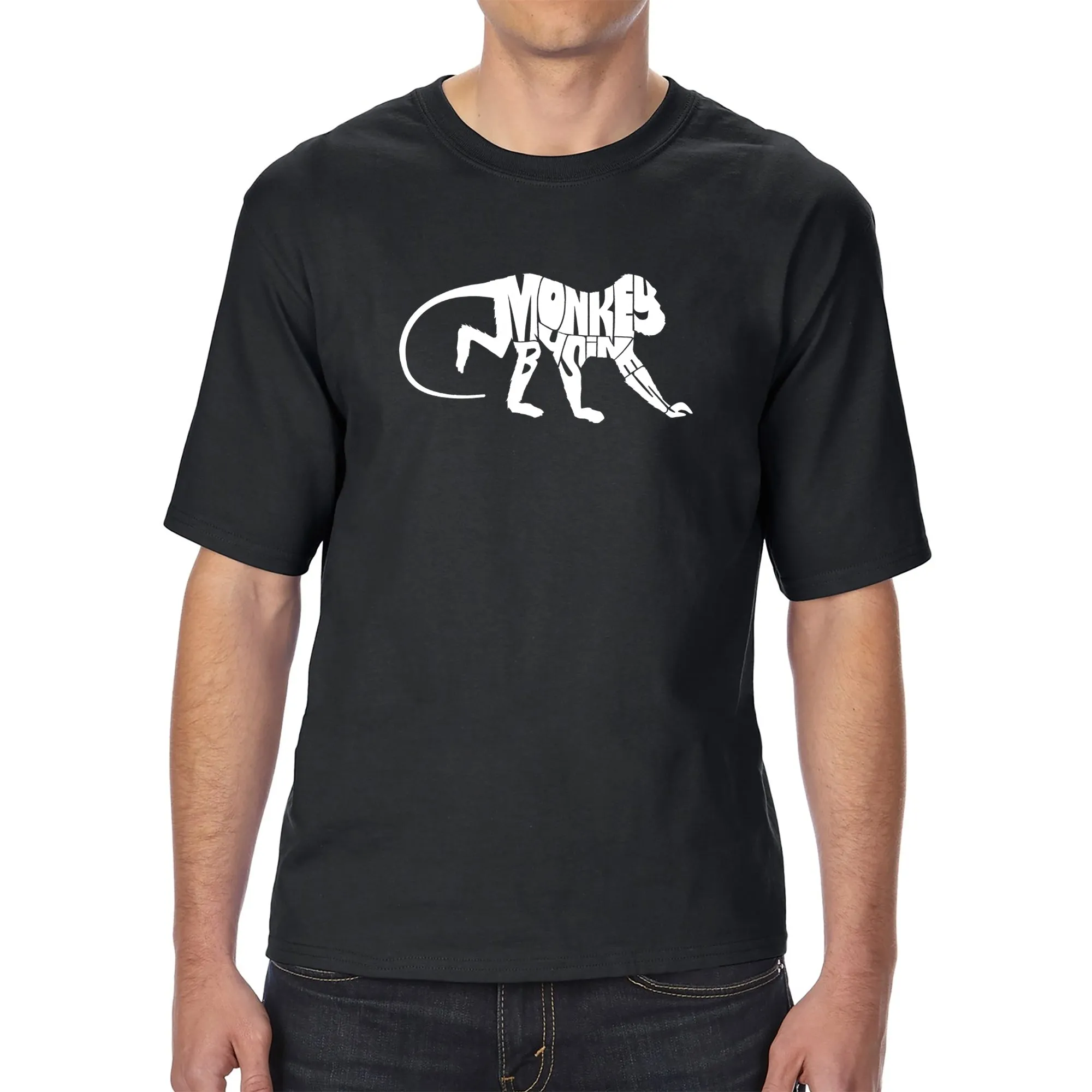 Monkey Business - Men's Tall Word Art T-Shirt sold by LA Pop Art